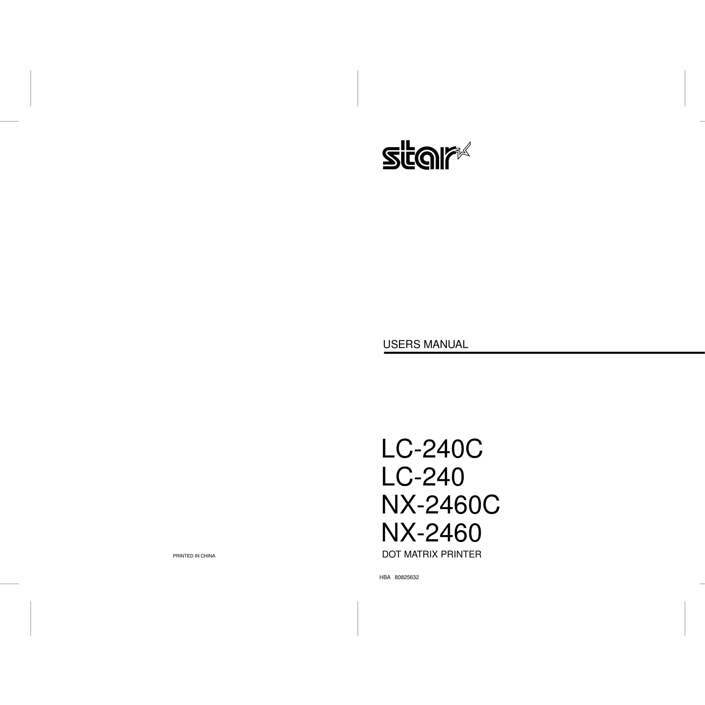Star Micronics LC-240 Printer User Manual