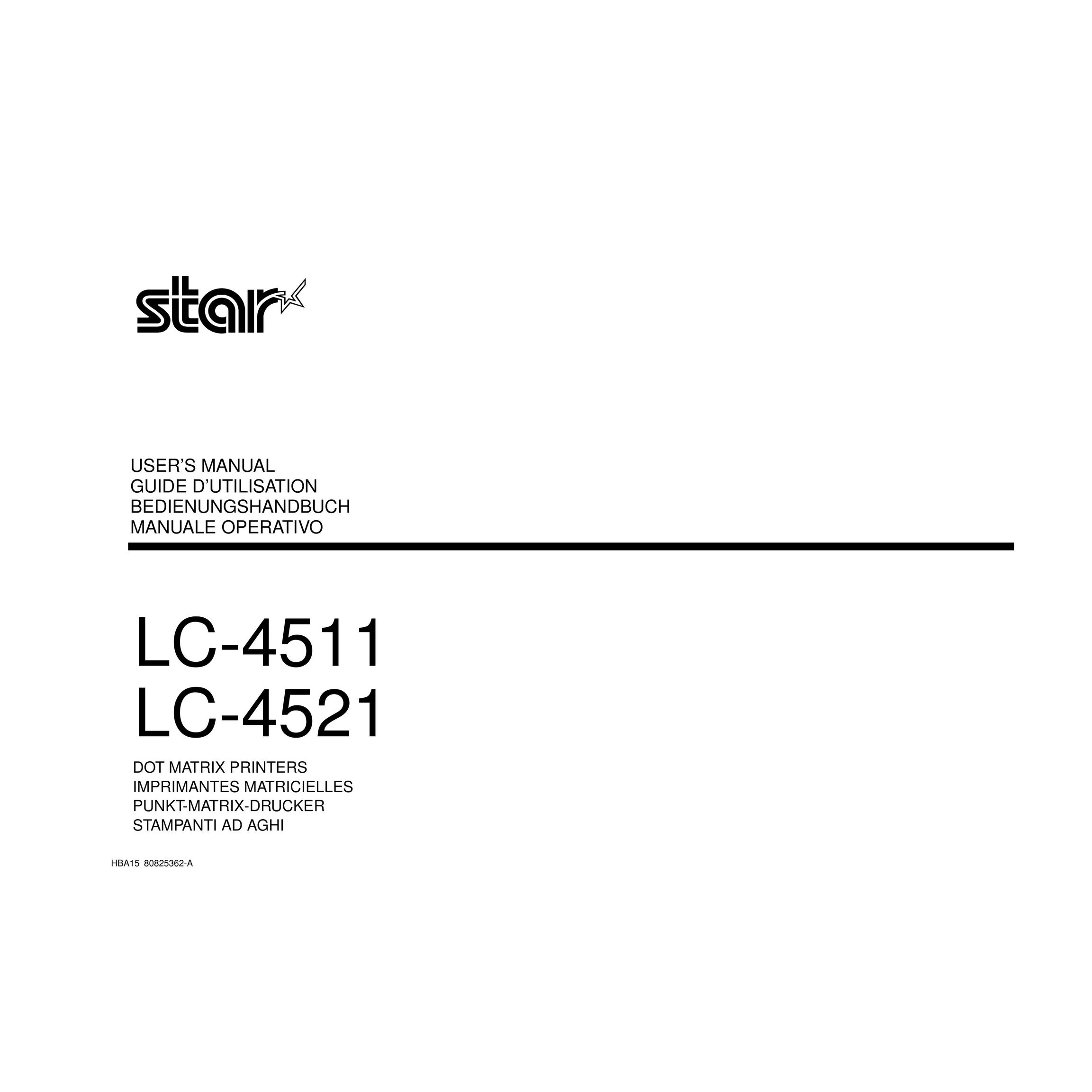 Star Micronics LC-4521 Printer User Manual