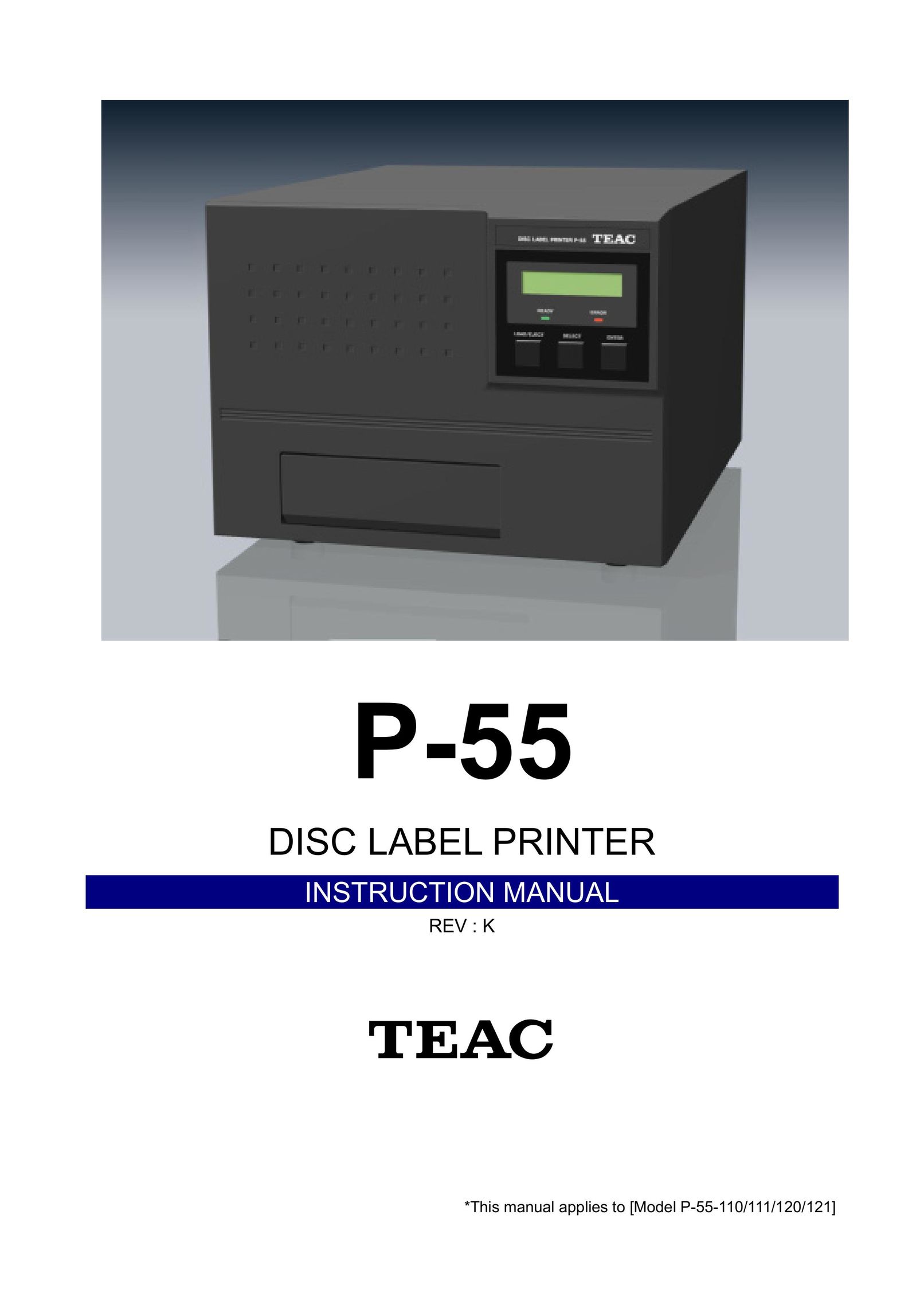 Teac P-55 Printer User Manual