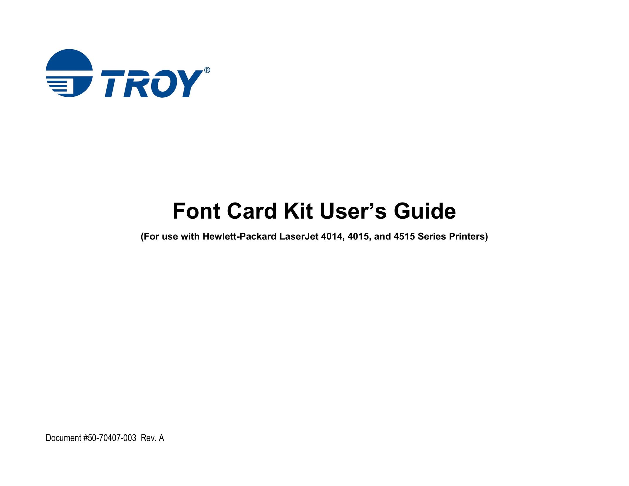 TROY Group 4014 Printer User Manual