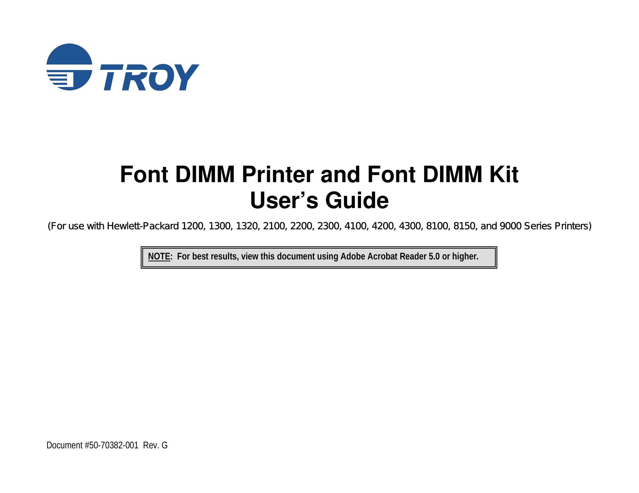TROY Group and 9000 Printer User Manual