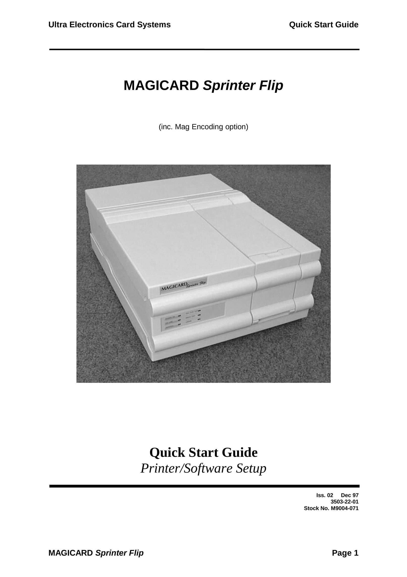 Ultra electronic 3503-1002 Printer User Manual