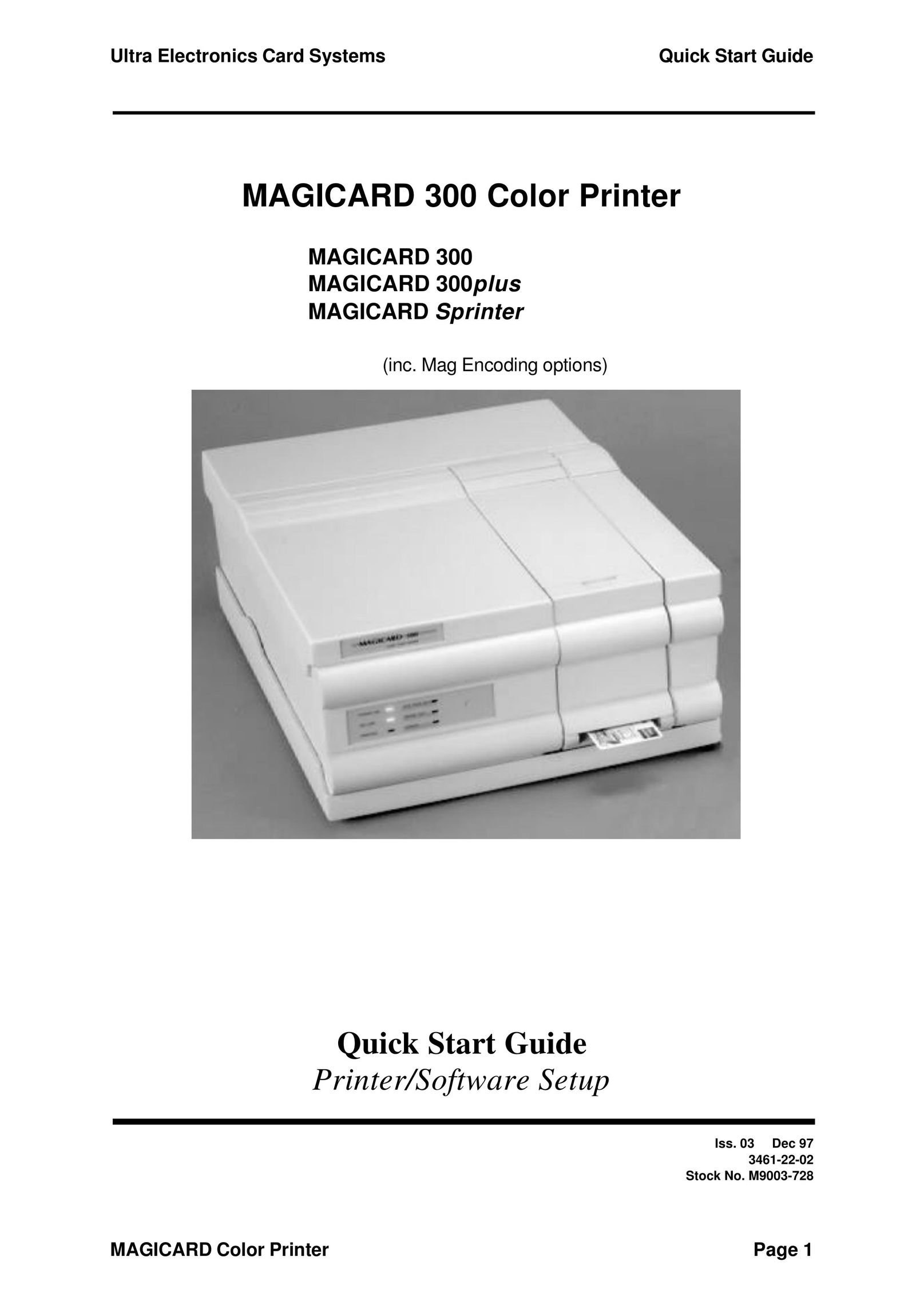 Ultra electronic Sprinter Printer User Manual