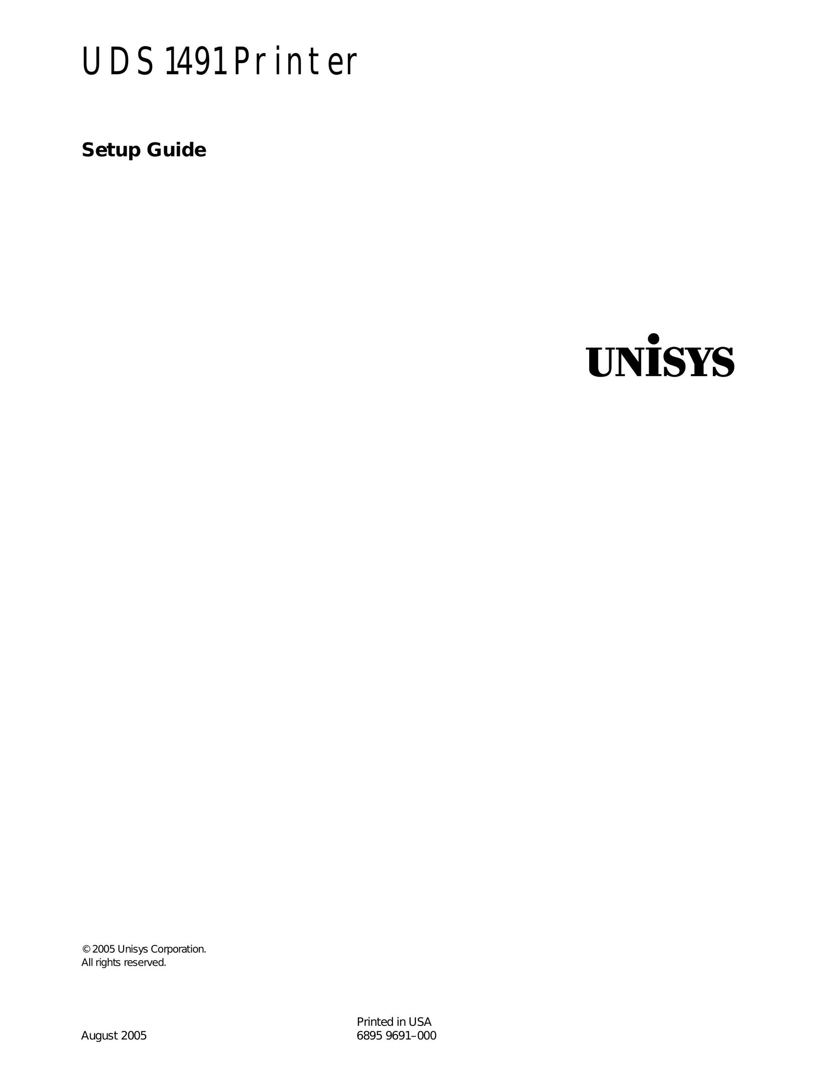 Unisys UDS 1491 Printer User Manual