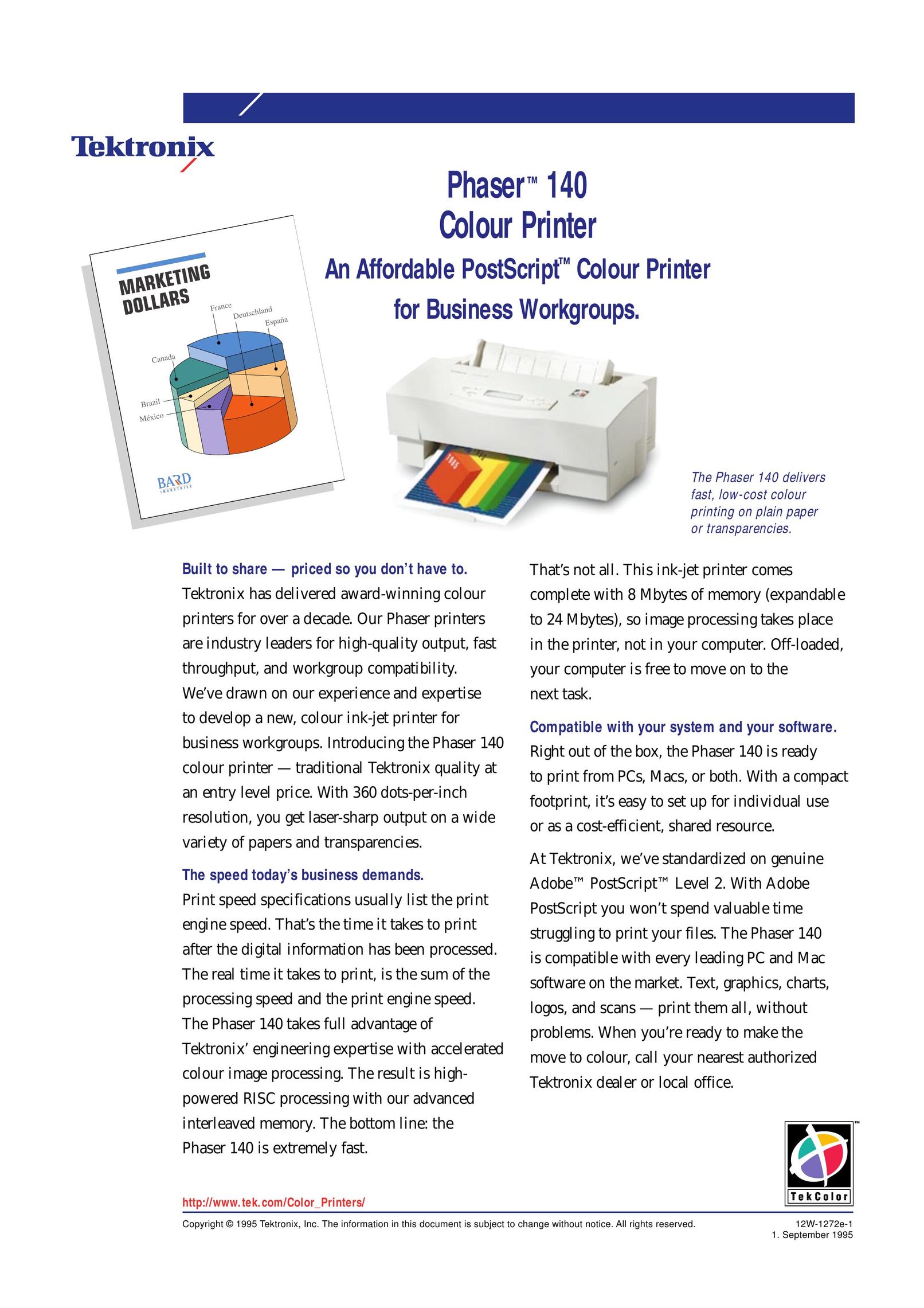Xerox 140 Printer User Manual