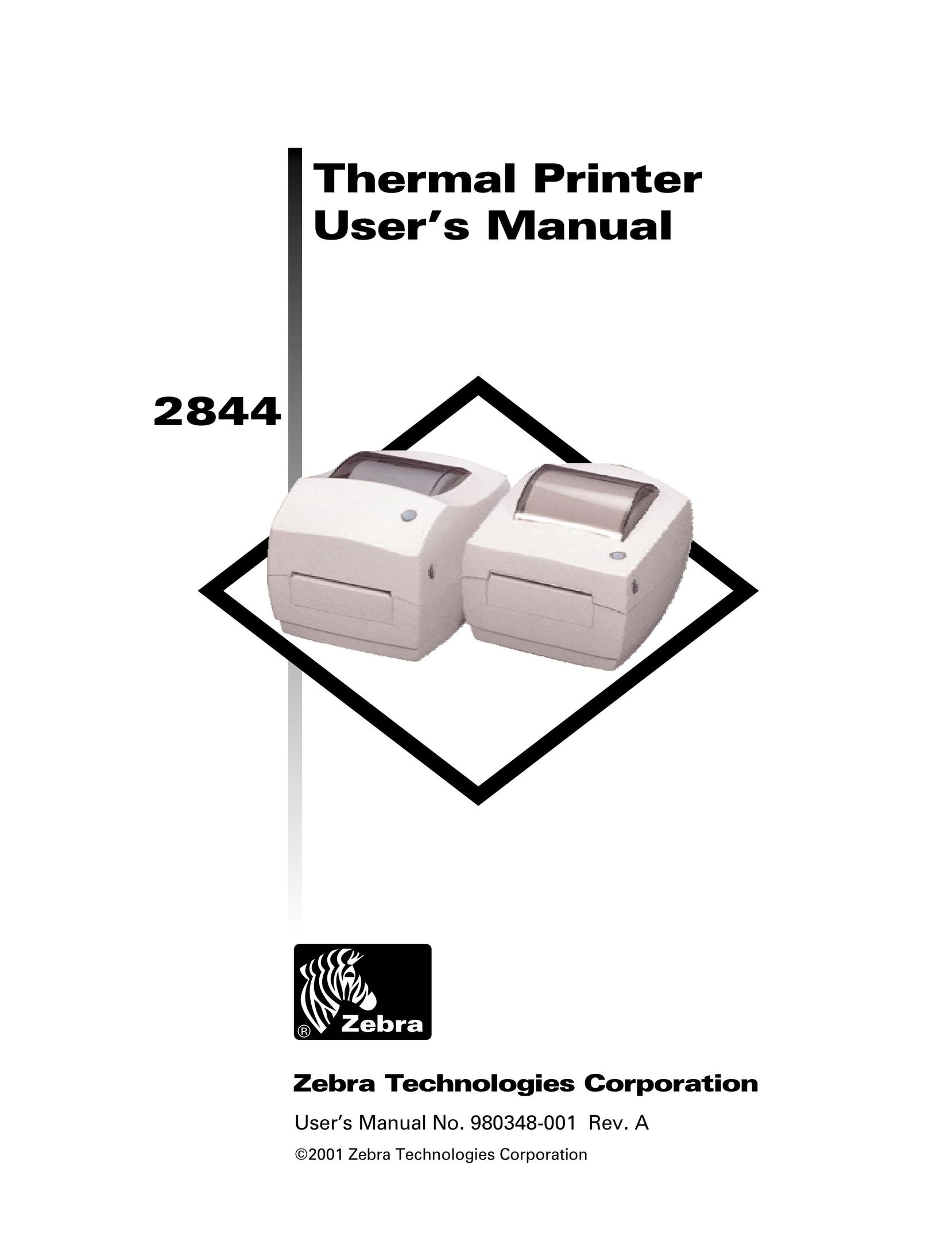 Zebra Technologies 2844 Printer Printer User Manual