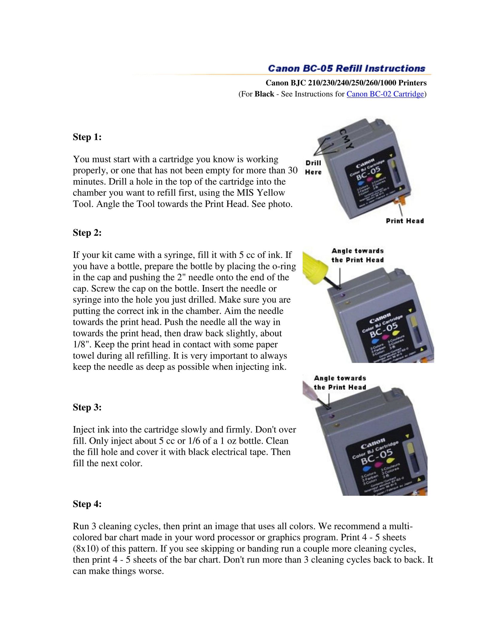 Canon BC-05 Printer Accessories User Manual