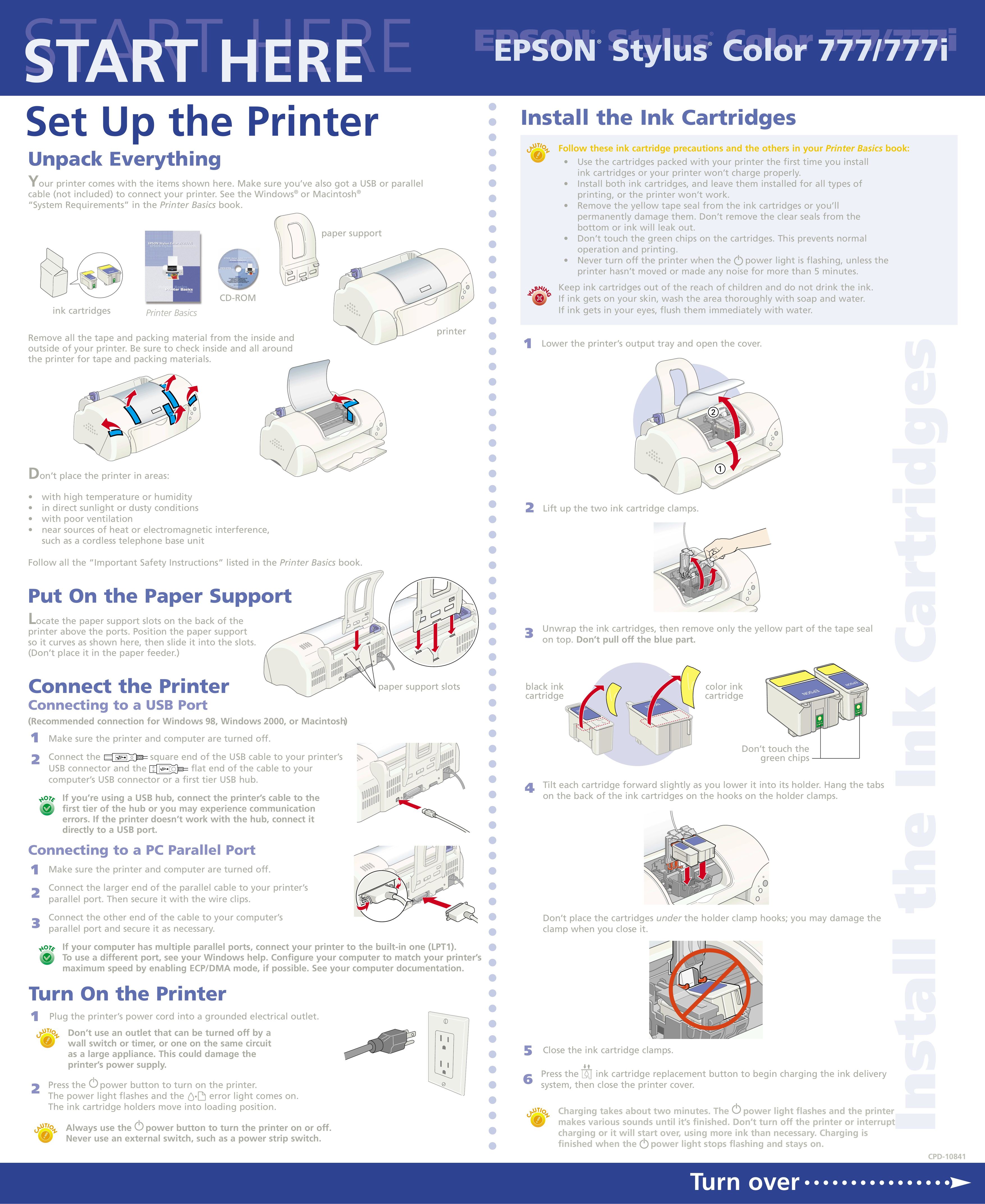 Epson 777 Printer Accessories User Manual