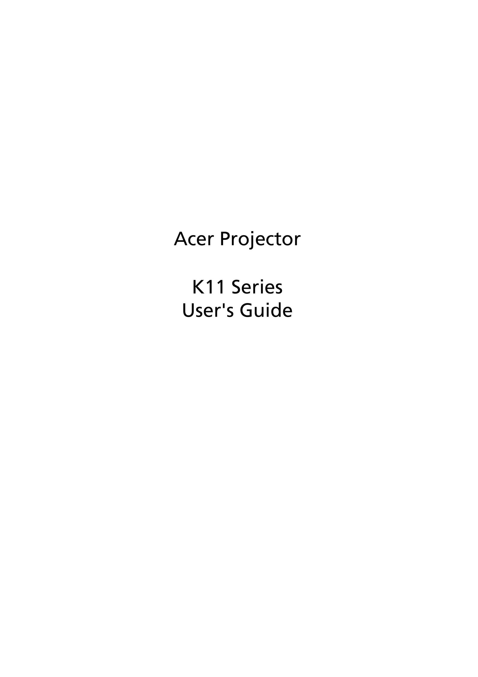 Acer K11 Projector User Manual