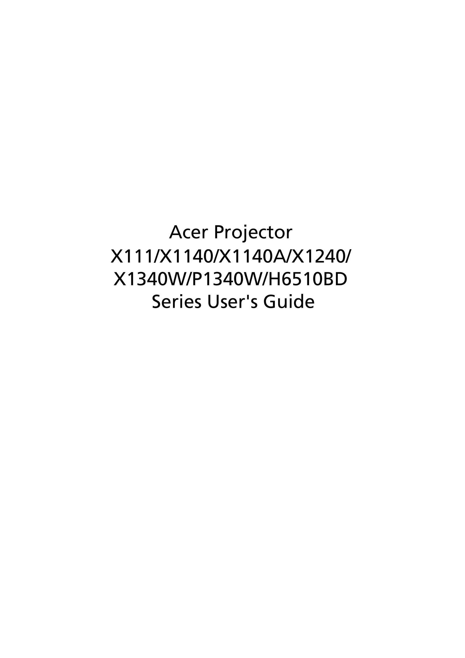 Acer MRJFZ1100A Projector User Manual