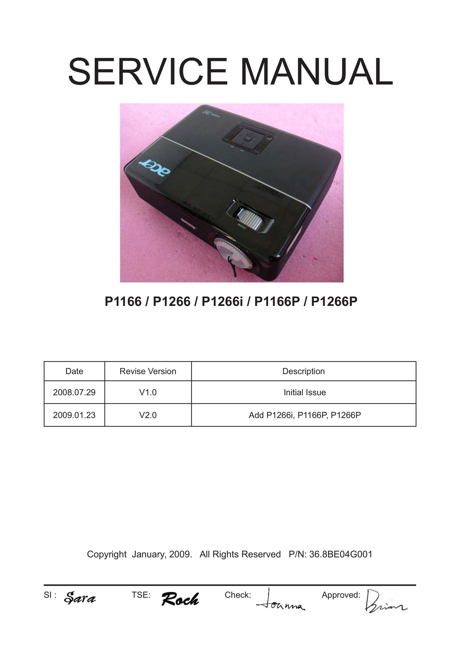 Acer P1266i Projector User Manual