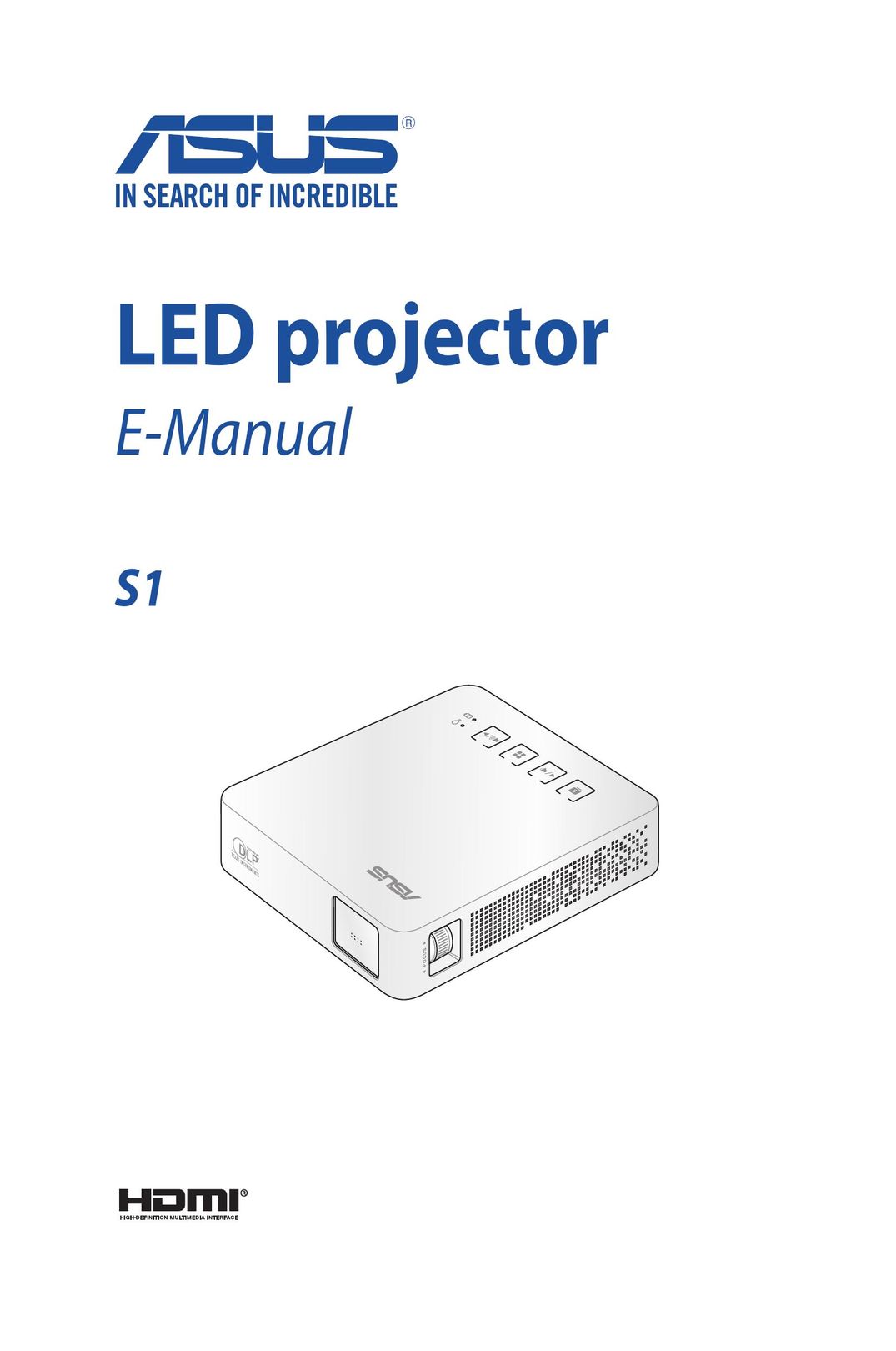 Asus S1 Projector User Manual