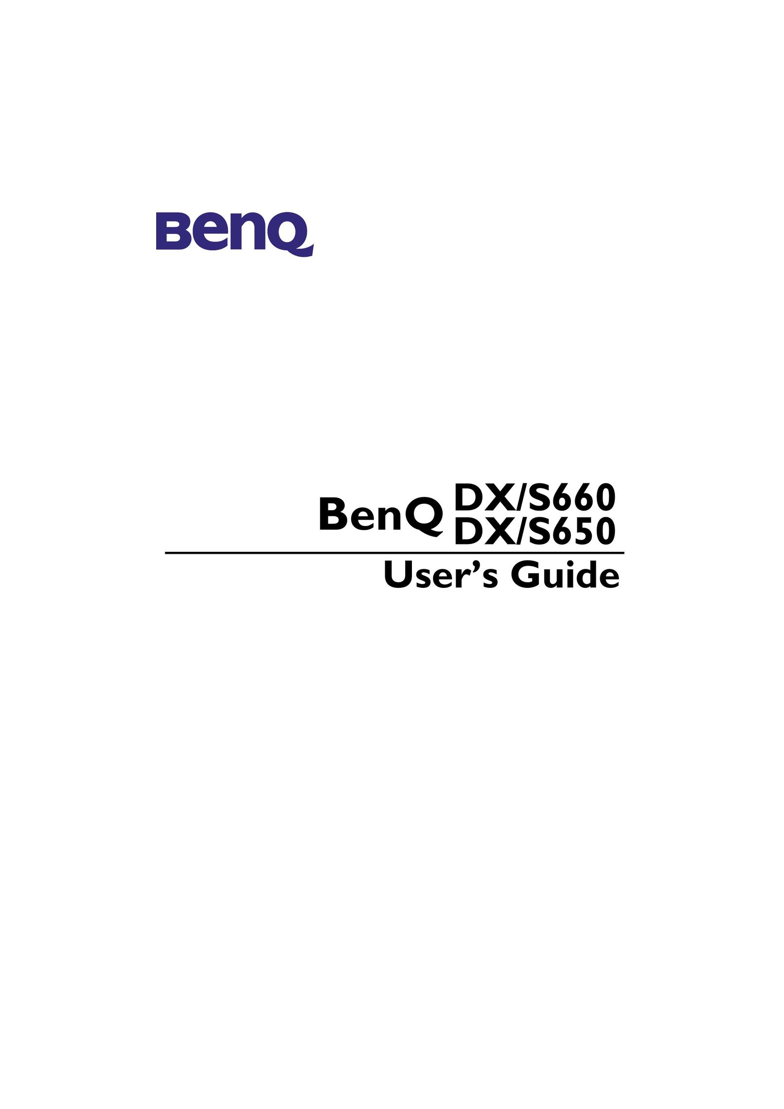 BenQ DX/S650 Projector User Manual