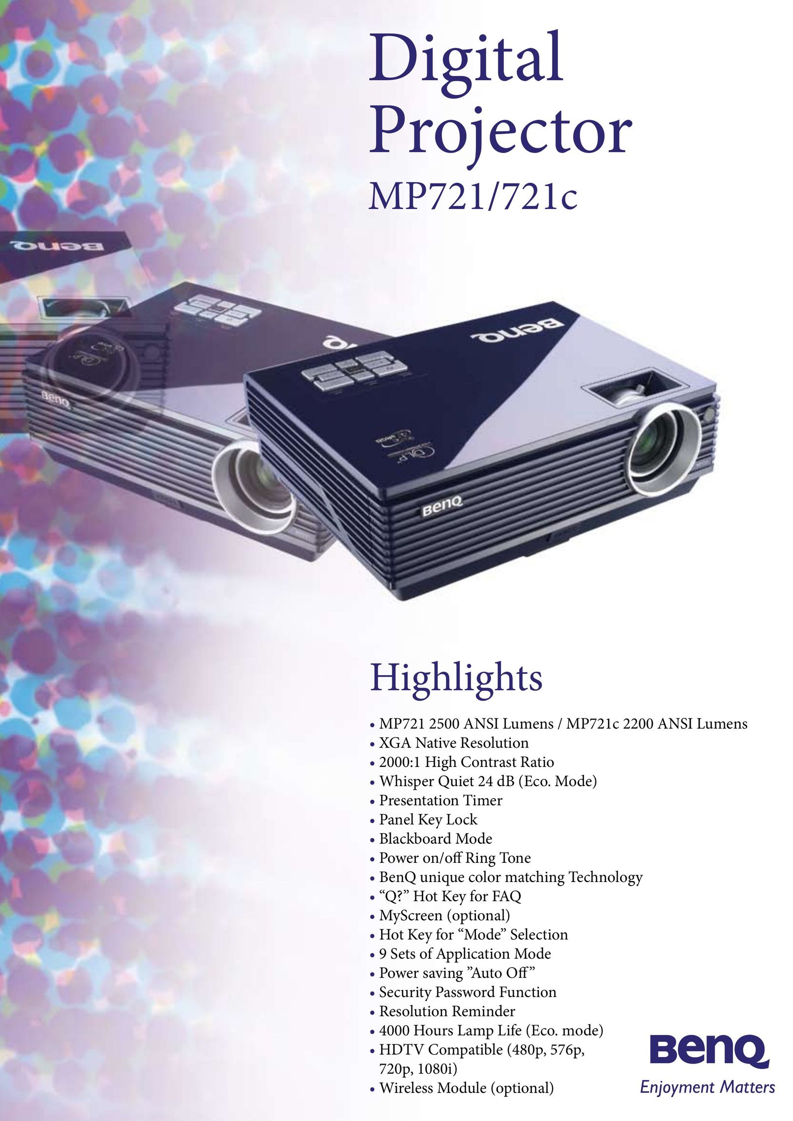 BenQ MP721/721c Projector User Manual