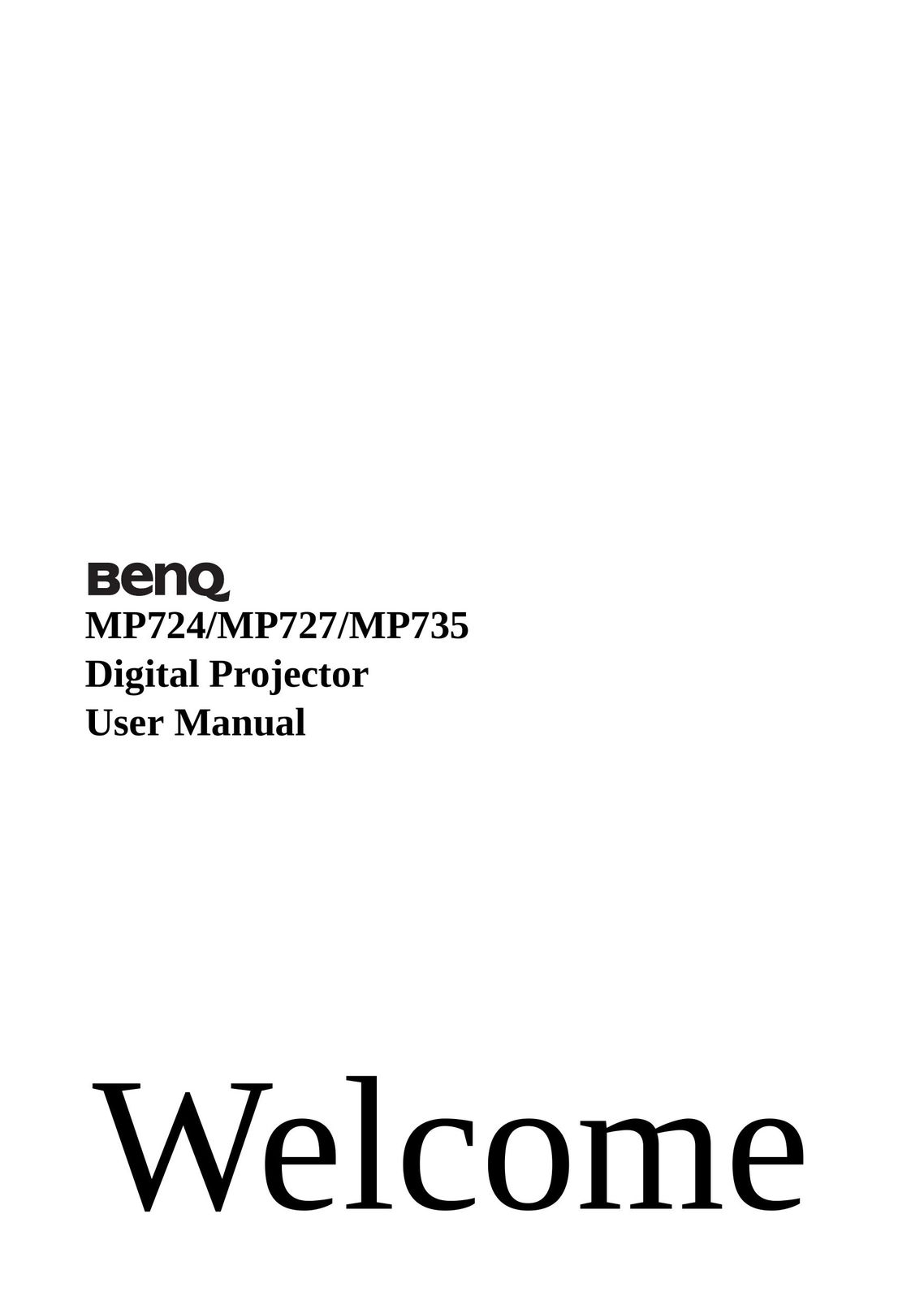 BenQ MP727 Projector User Manual