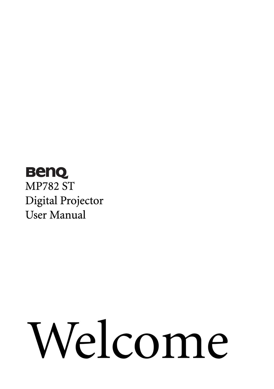 BenQ MP782 ST Projector User Manual