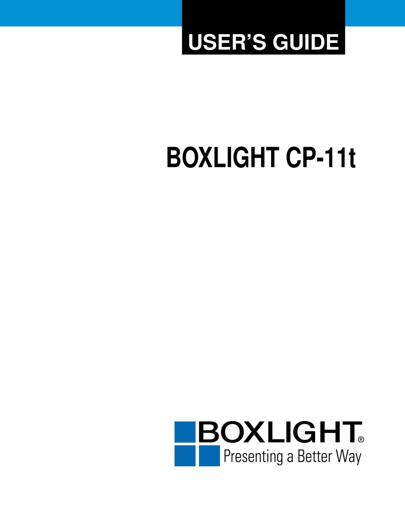 BOXLIGHT CP-11t Projector User Manual