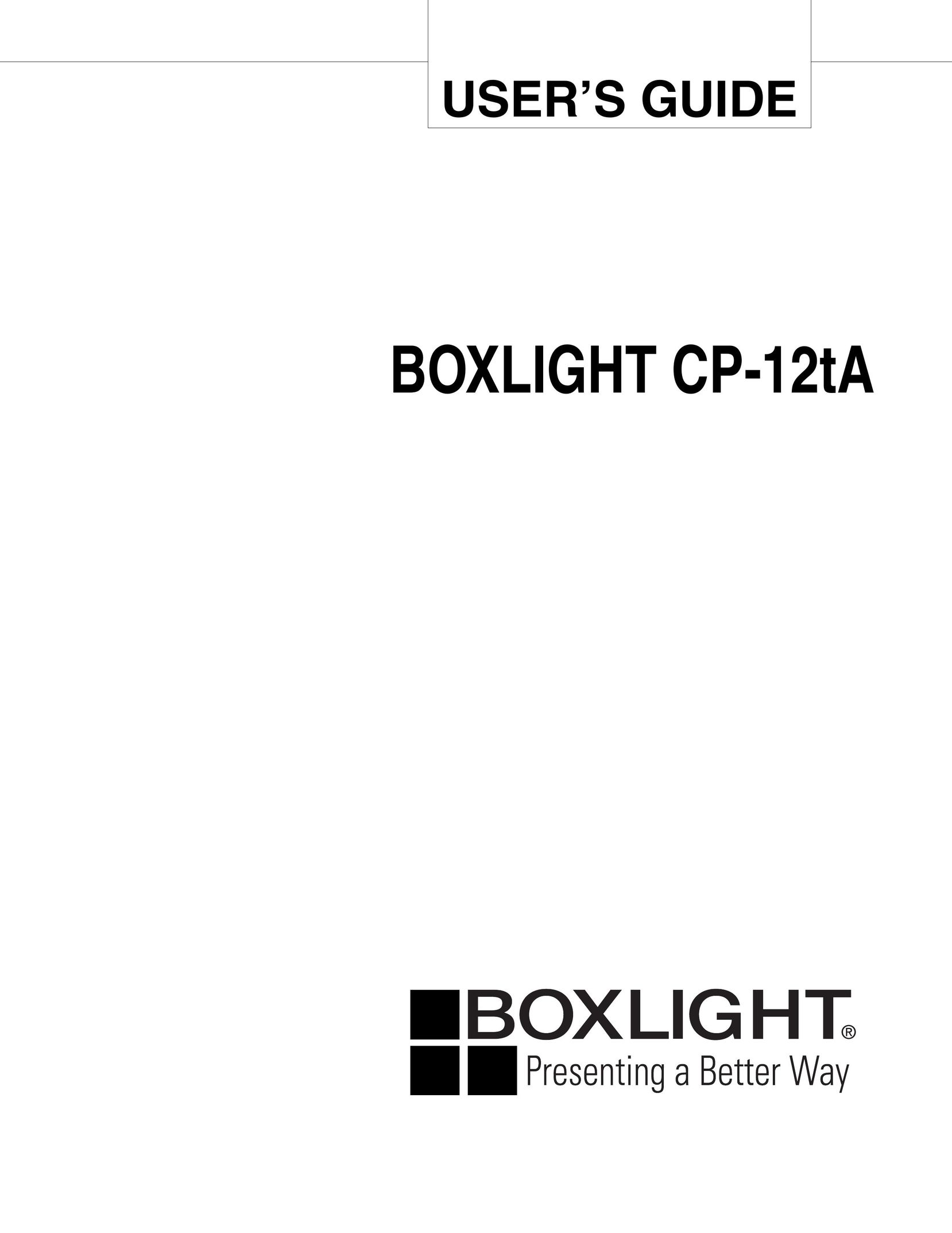 BOXLIGHT CP-12tA Projector User Manual