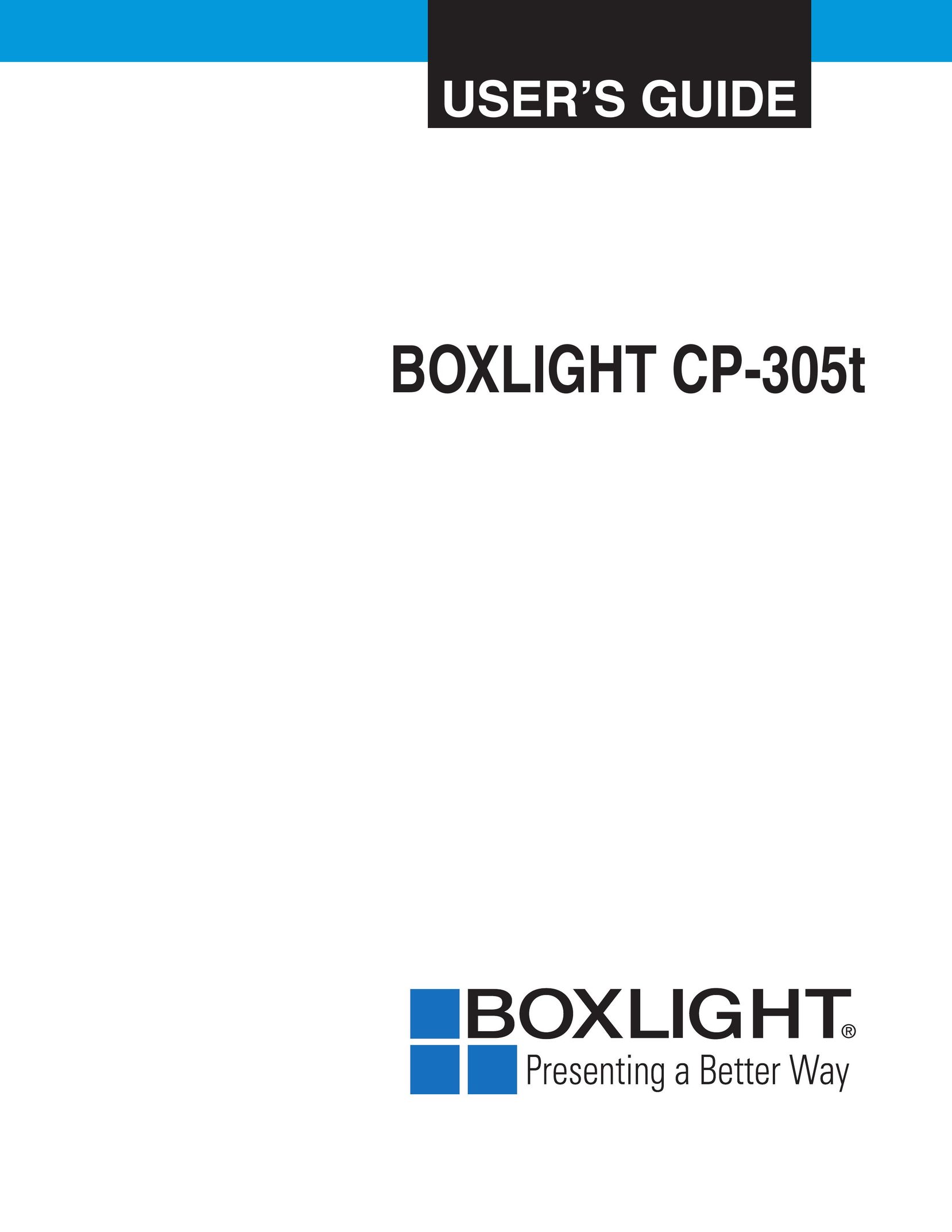 BOXLIGHT cp-305t Projector User Manual