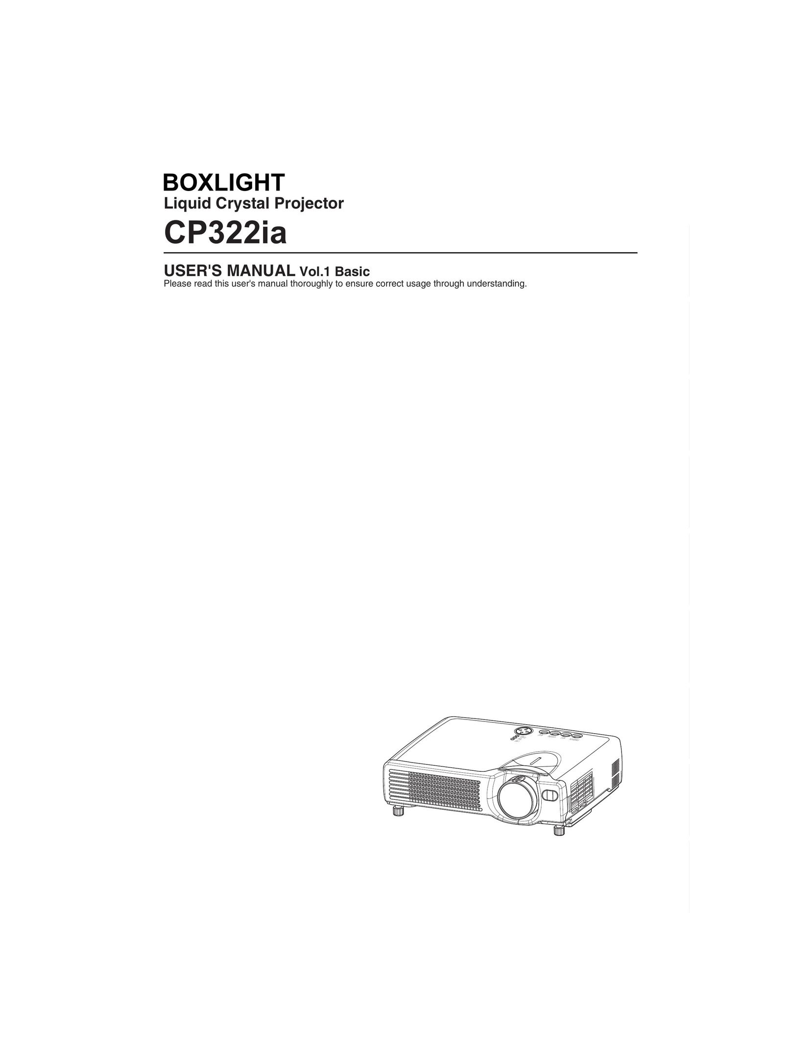 BOXLIGHT CP322ia Projector User Manual