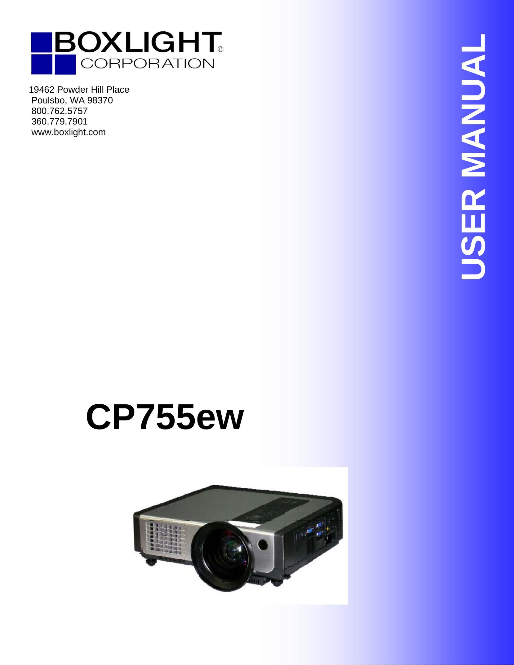 BOXLIGHT CP755ew Projector User Manual