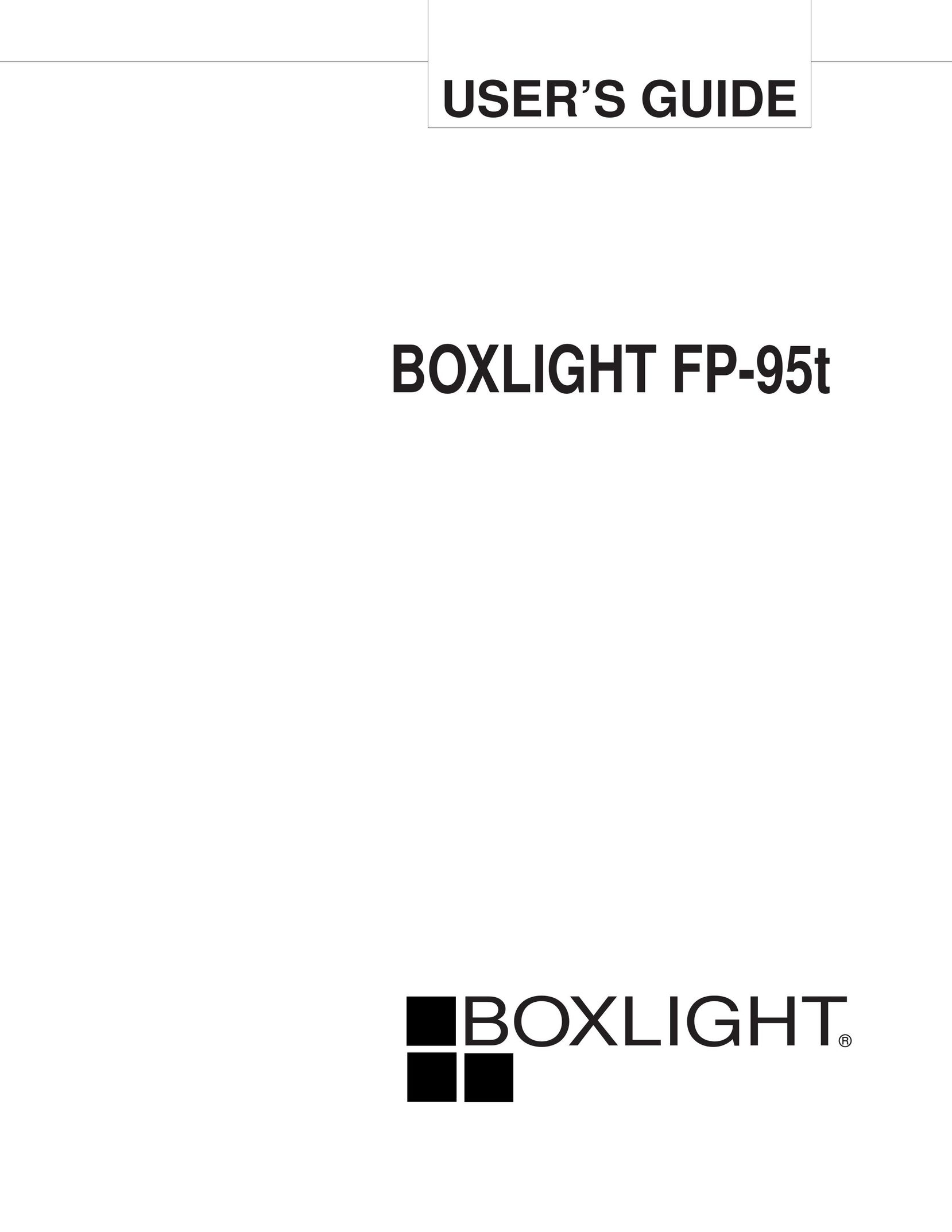 BOXLIGHT FP-95t Projector User Manual
