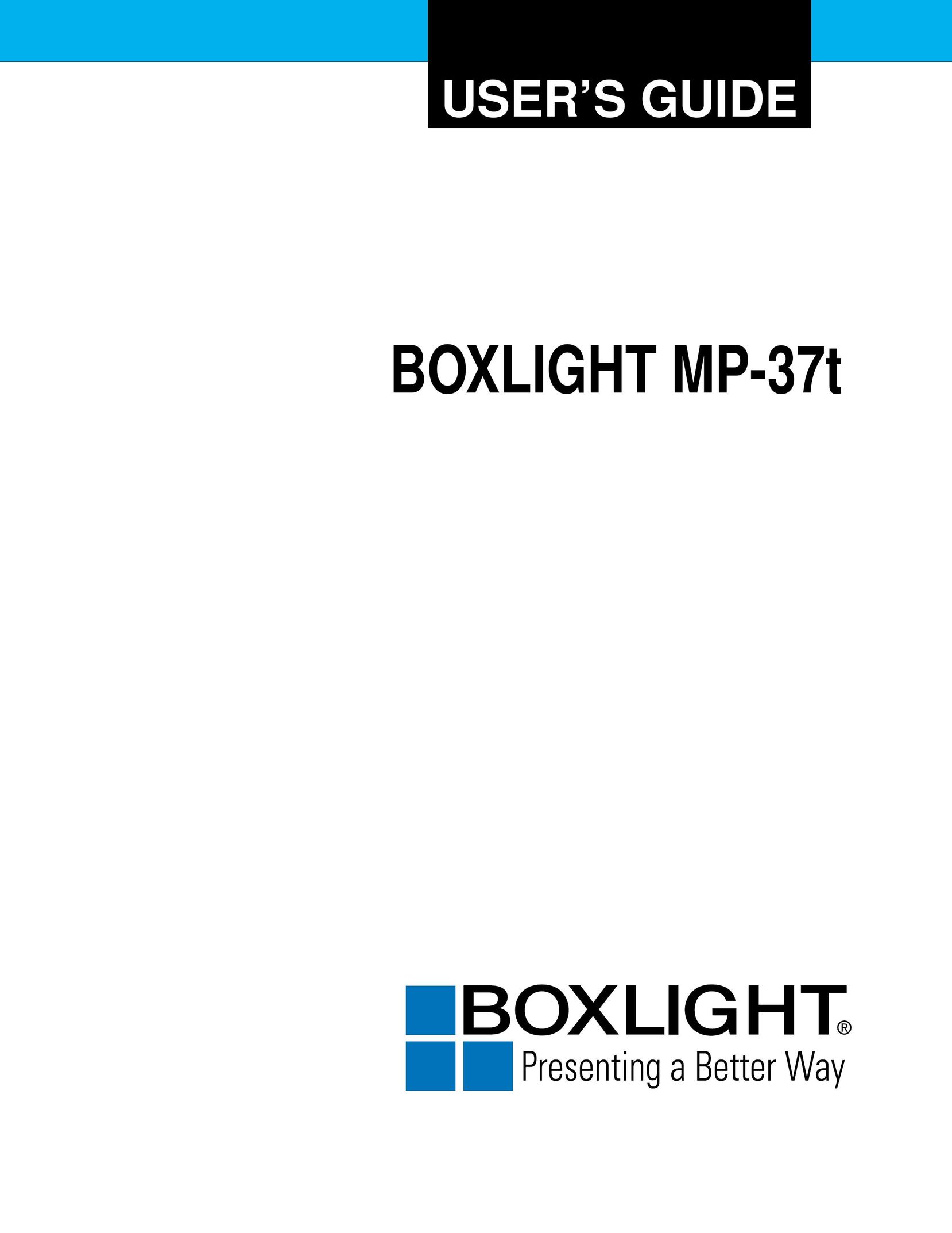 BOXLIGHT MP-37t Projector User Manual