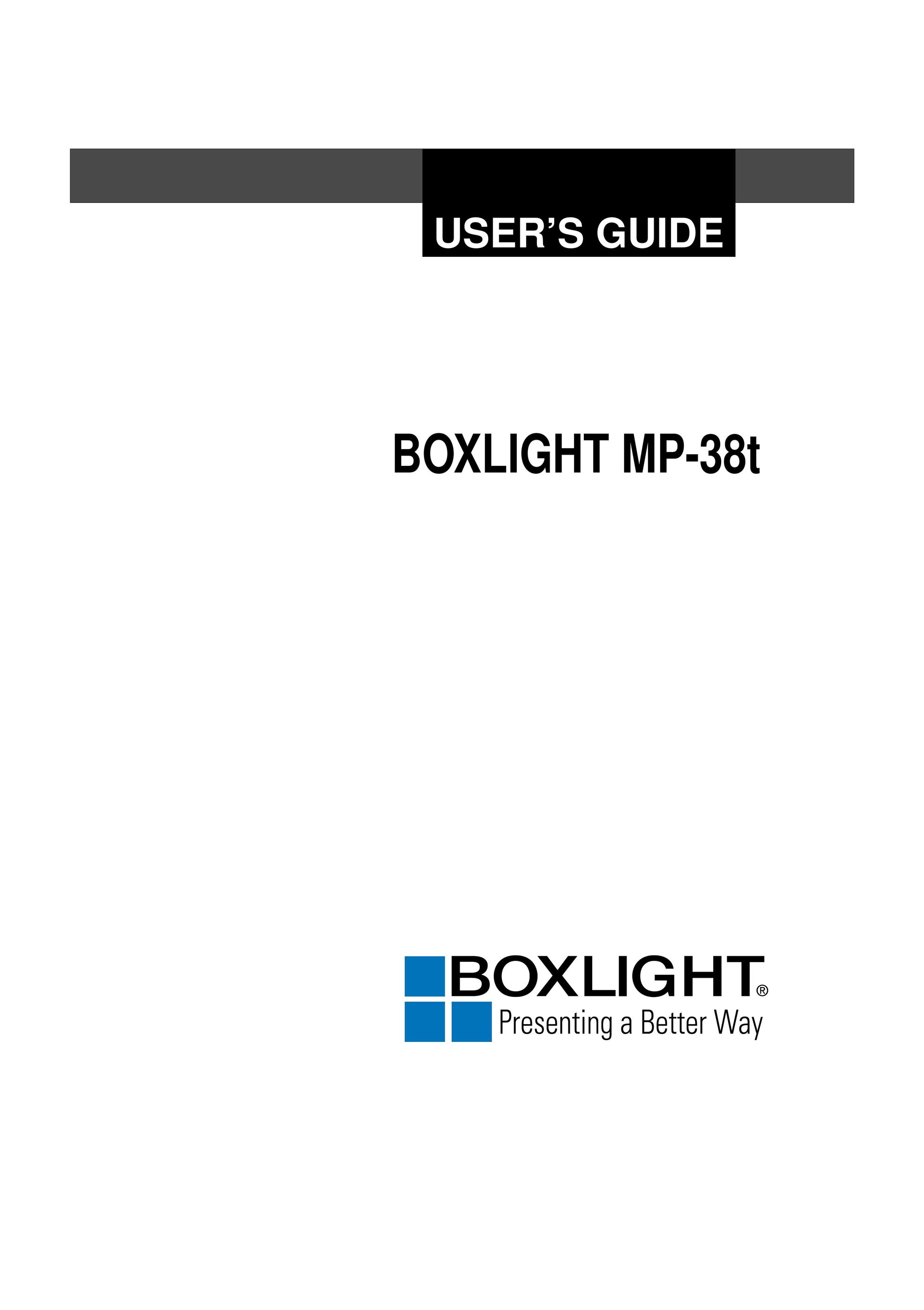 BOXLIGHT MP-38t Projector User Manual