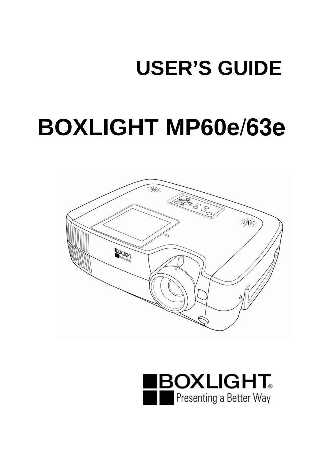 BOXLIGHT MP63e Projector User Manual