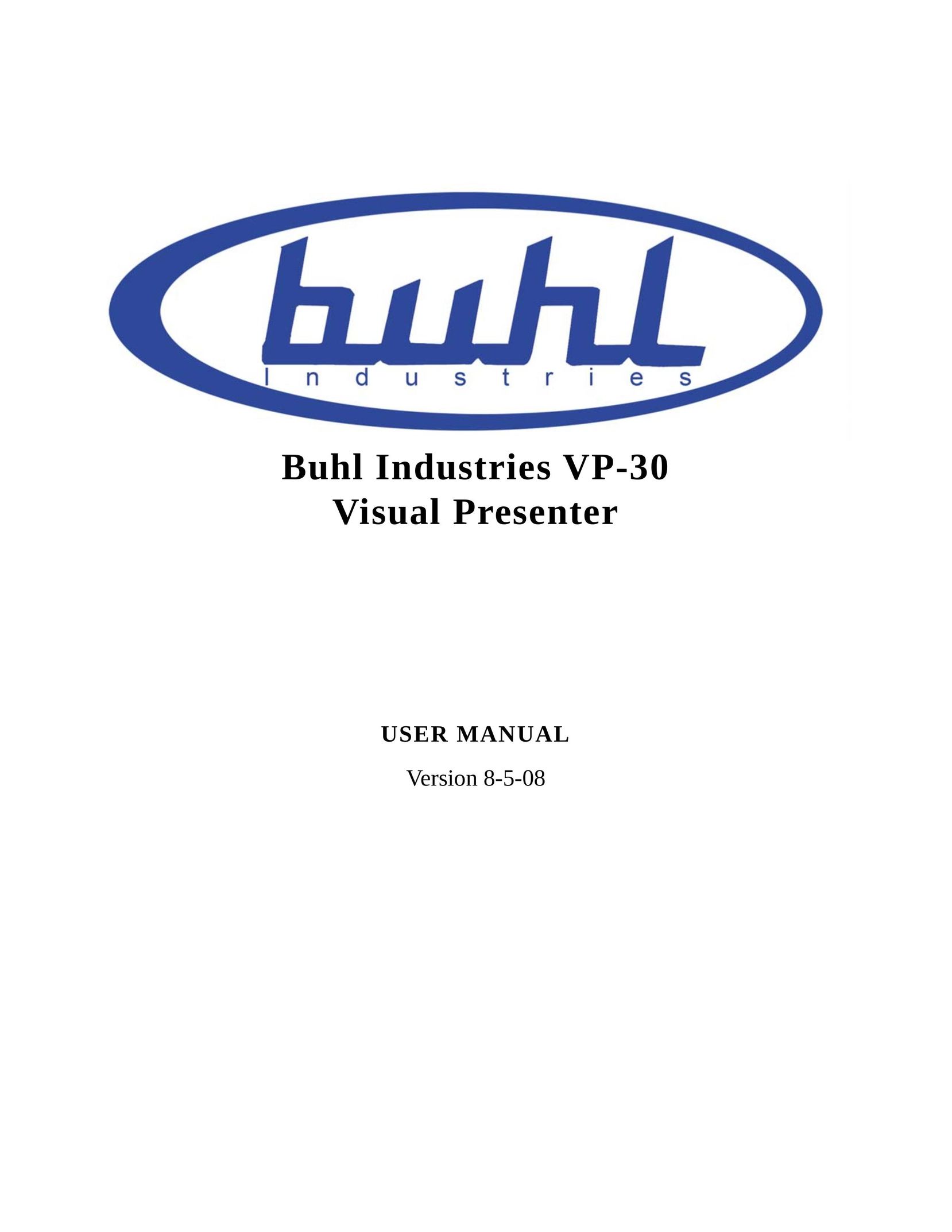 Buhl VP-30 Projector User Manual