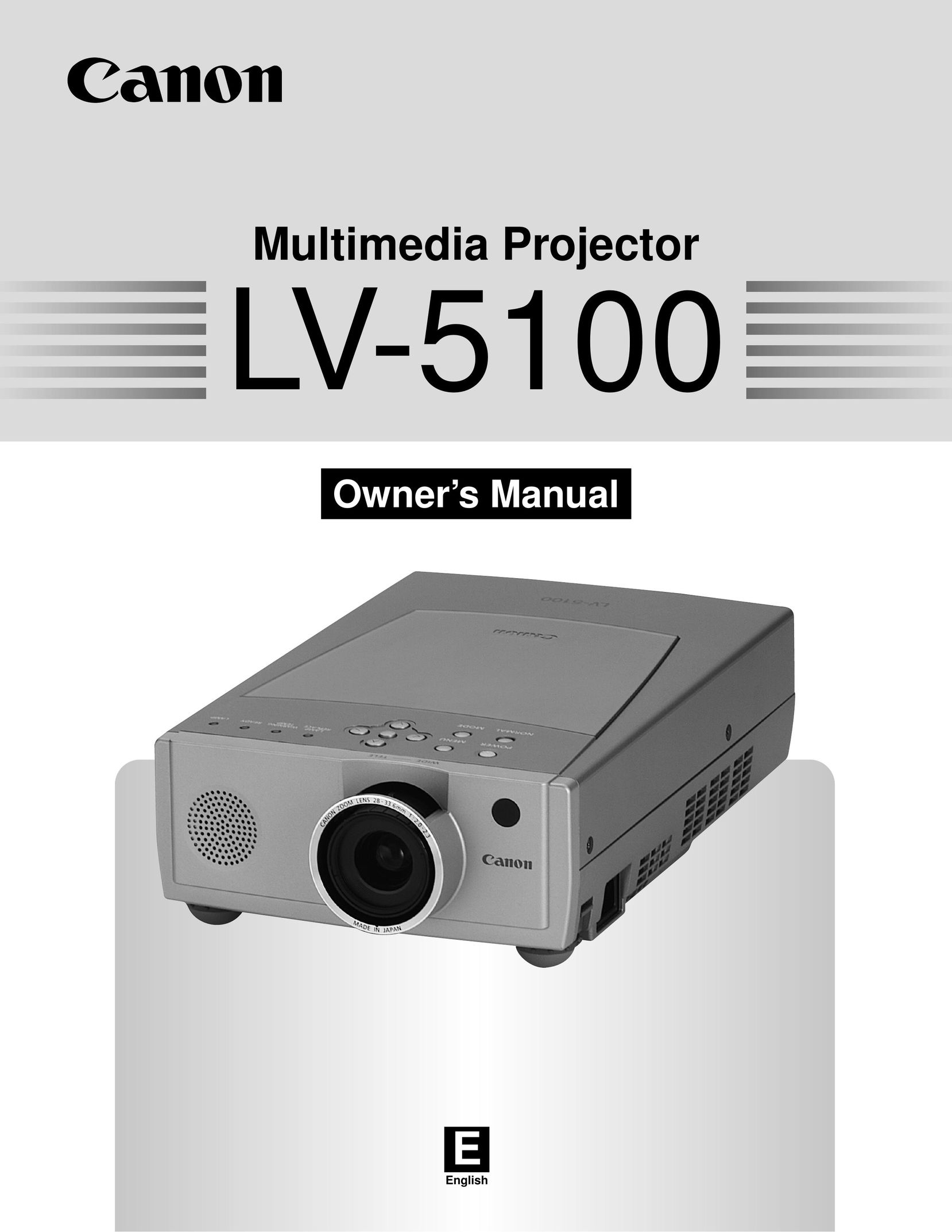 Canon 5100 Projector User Manual
