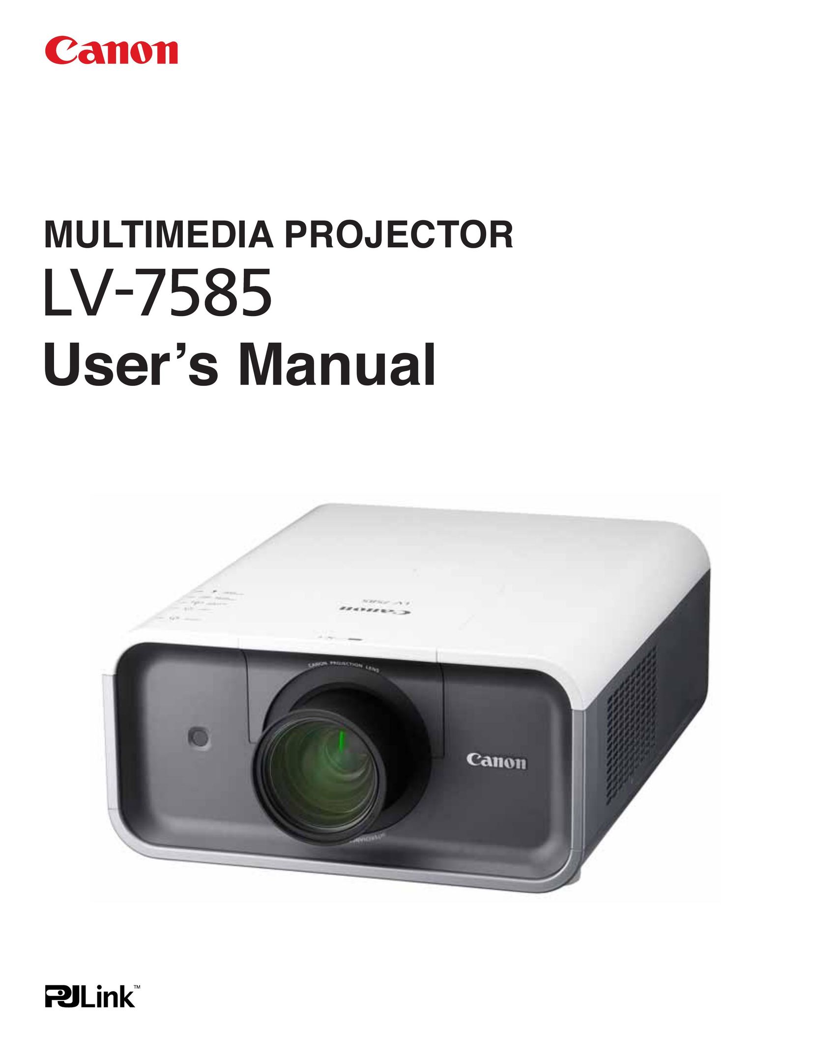 Canon 7585 Projector User Manual