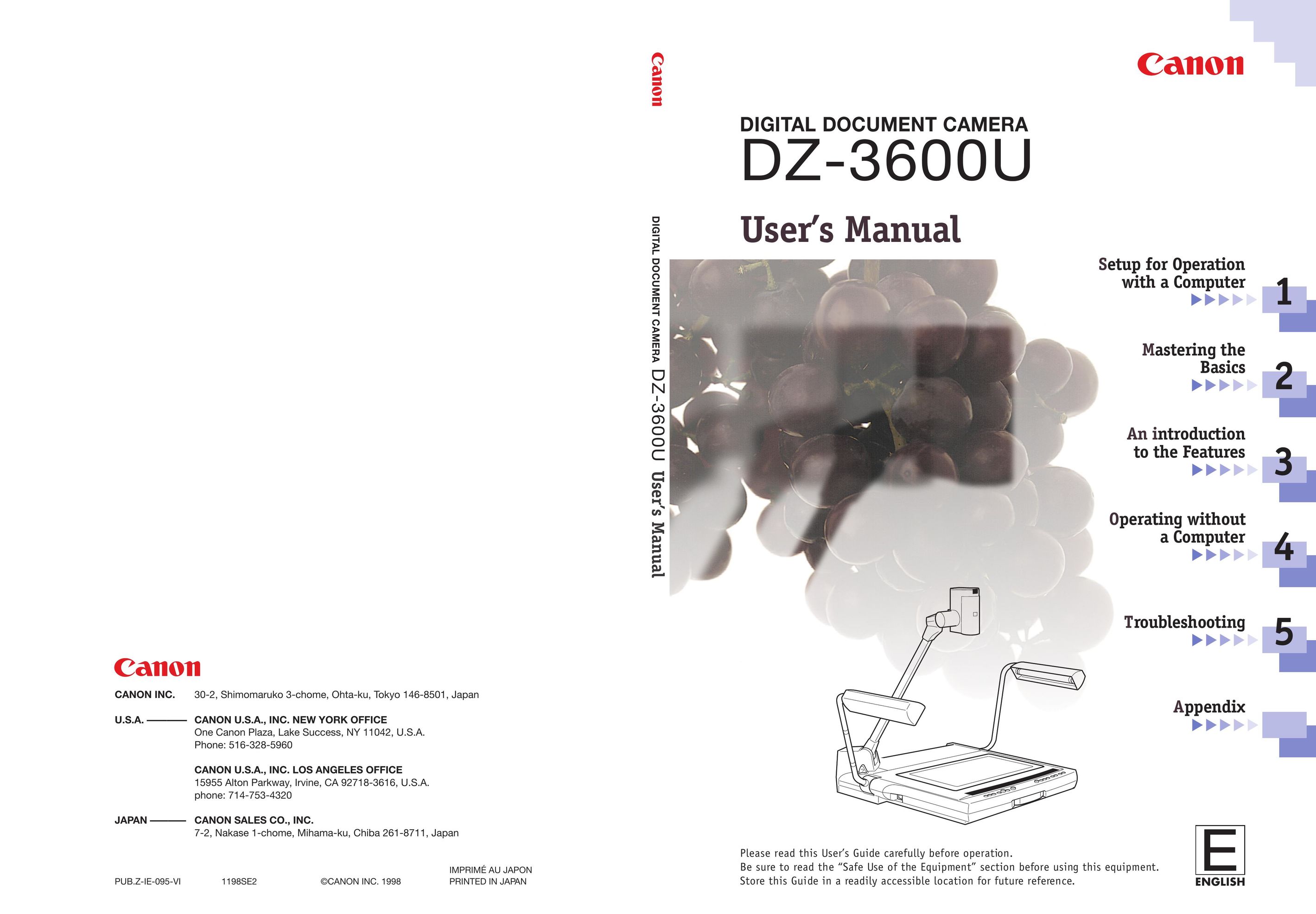 Canon DZ3600u Projector User Manual