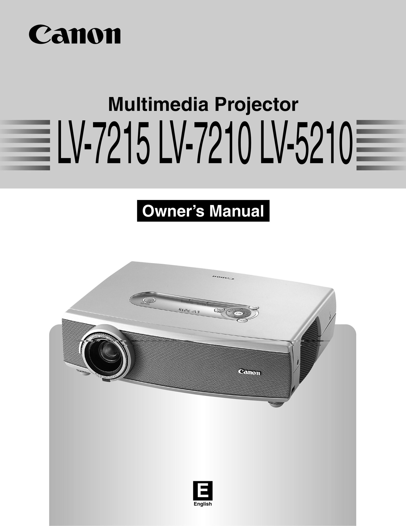 Canon LV-7215 Projector User Manual