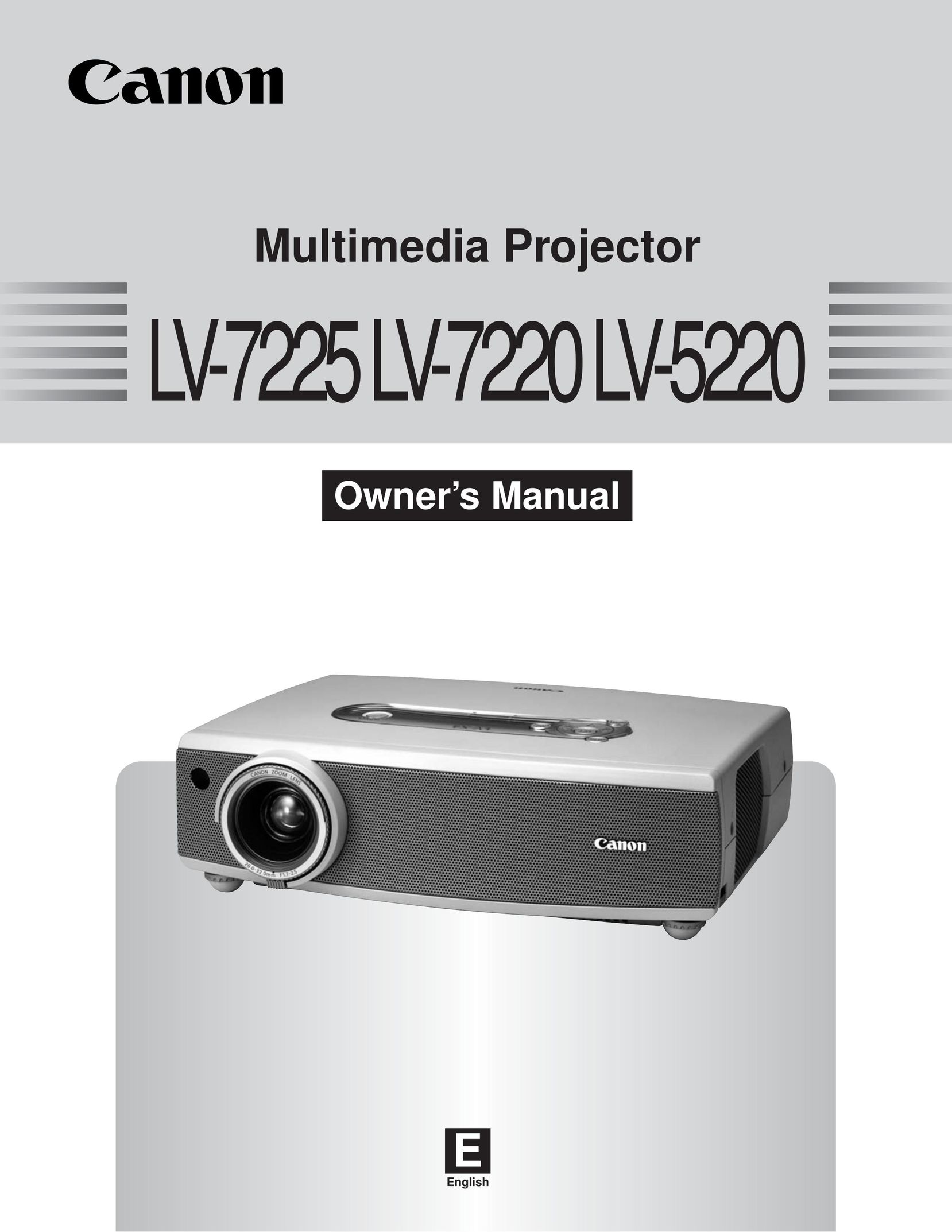 Canon LV-7225 Projector User Manual
