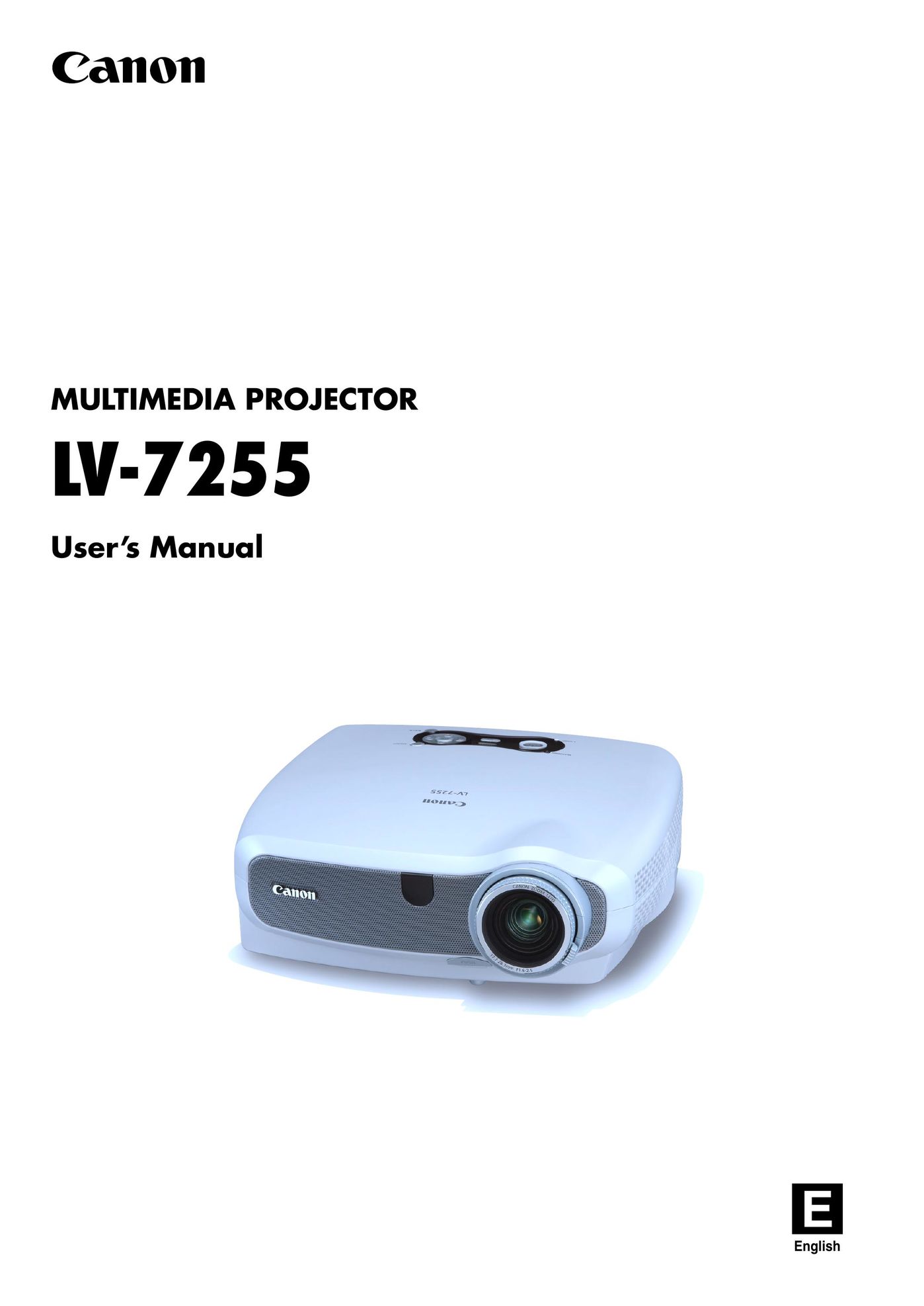 Canon LV-7255 Projector User Manual