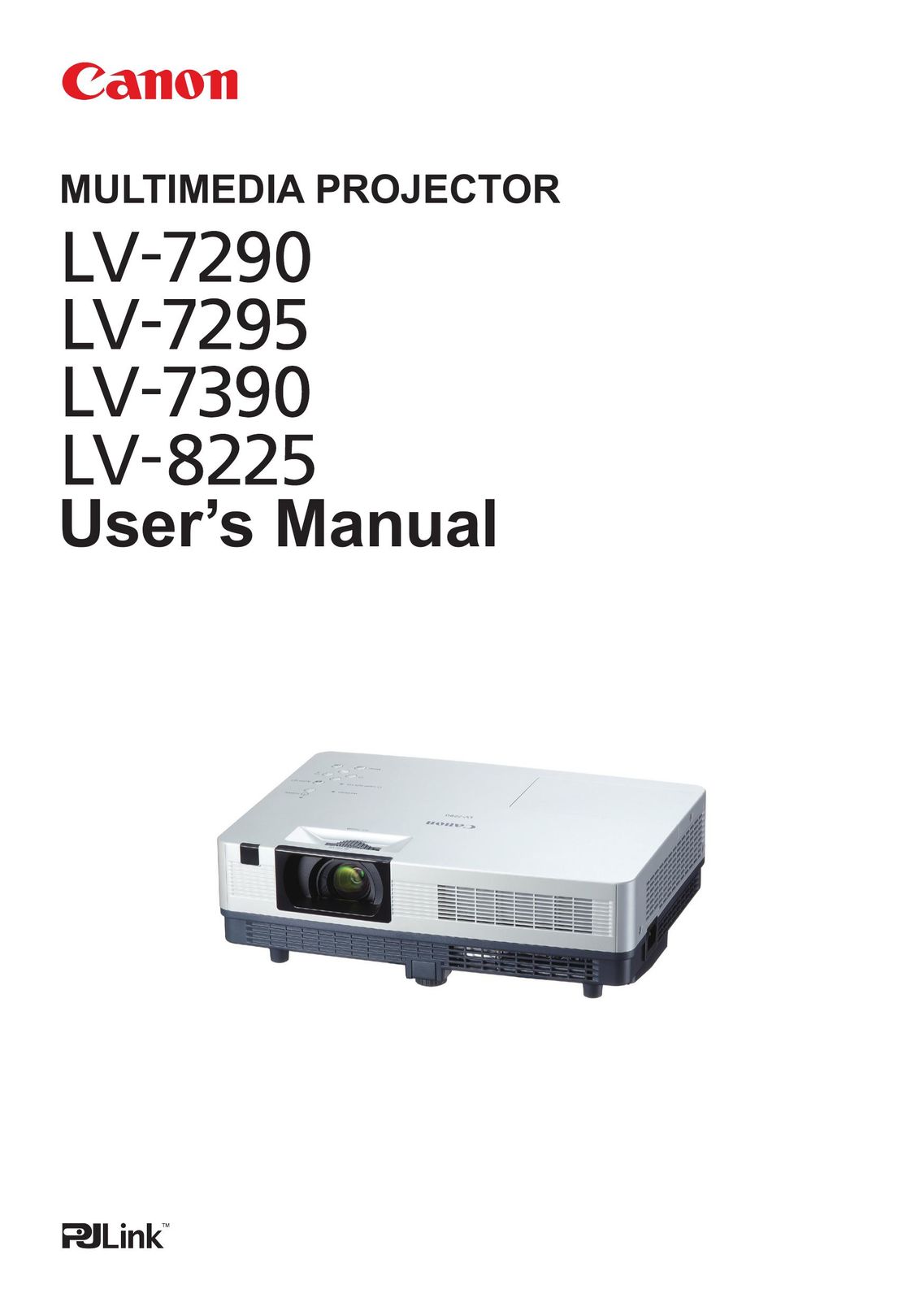 Canon LV-7295 Projector User Manual