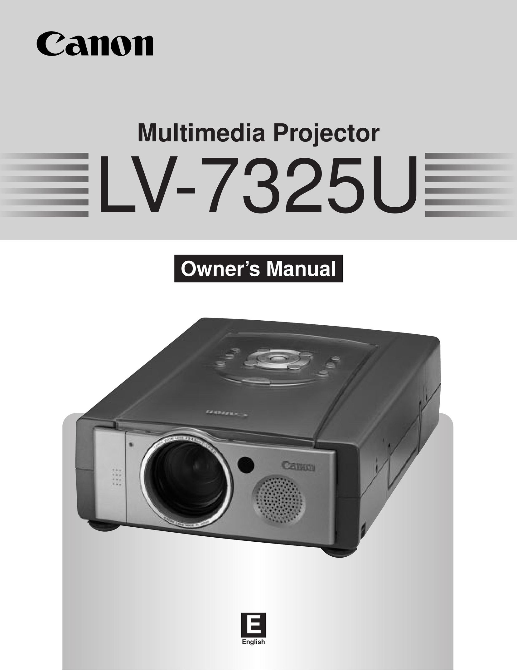 Canon LV-7325U Projector User Manual