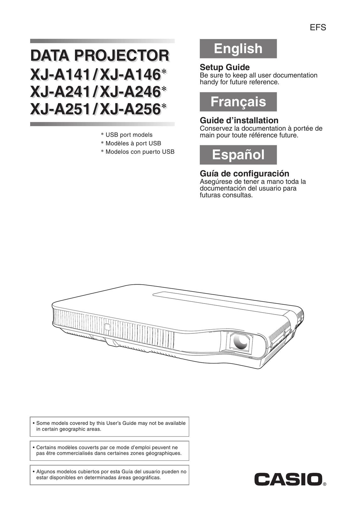 Casio XJ-A141 Projector User Manual