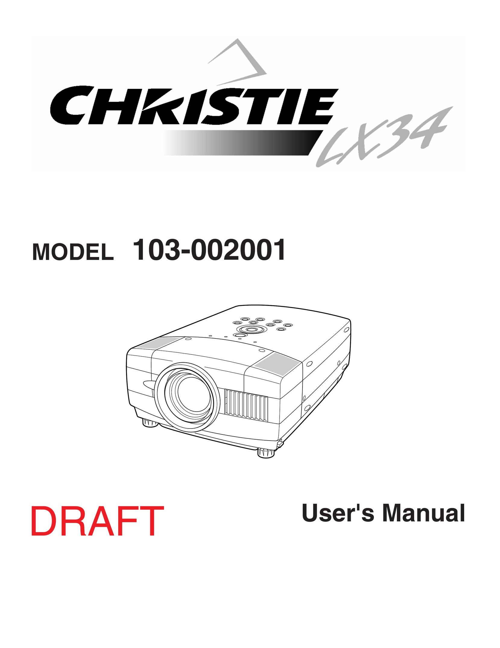 Christie Digital Systems 103-002001 Projector User Manual