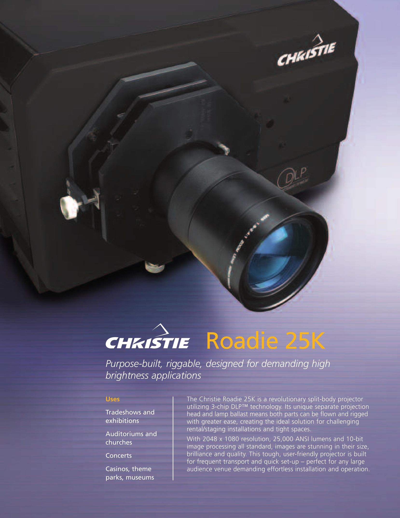 Christie Digital Systems 25K Projector User Manual