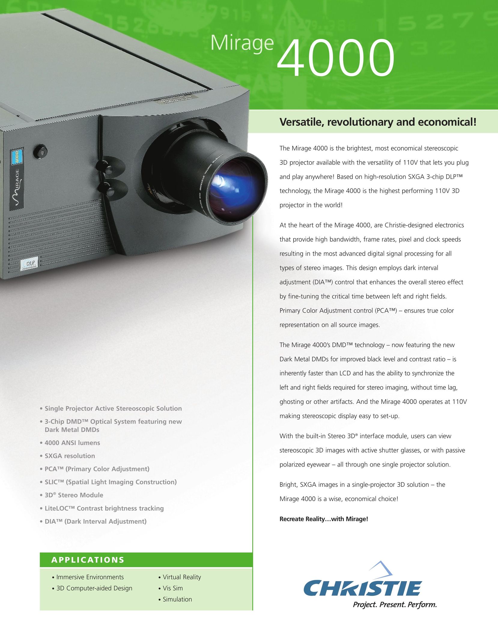 Christie Digital Systems 4000 Projector User Manual