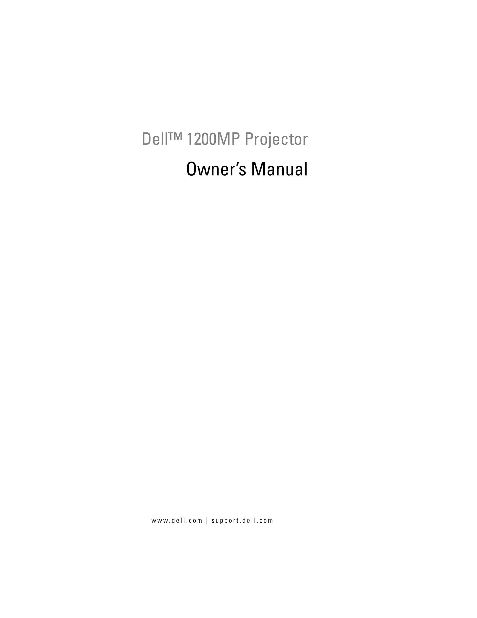 Dell 1200MP Projector User Manual