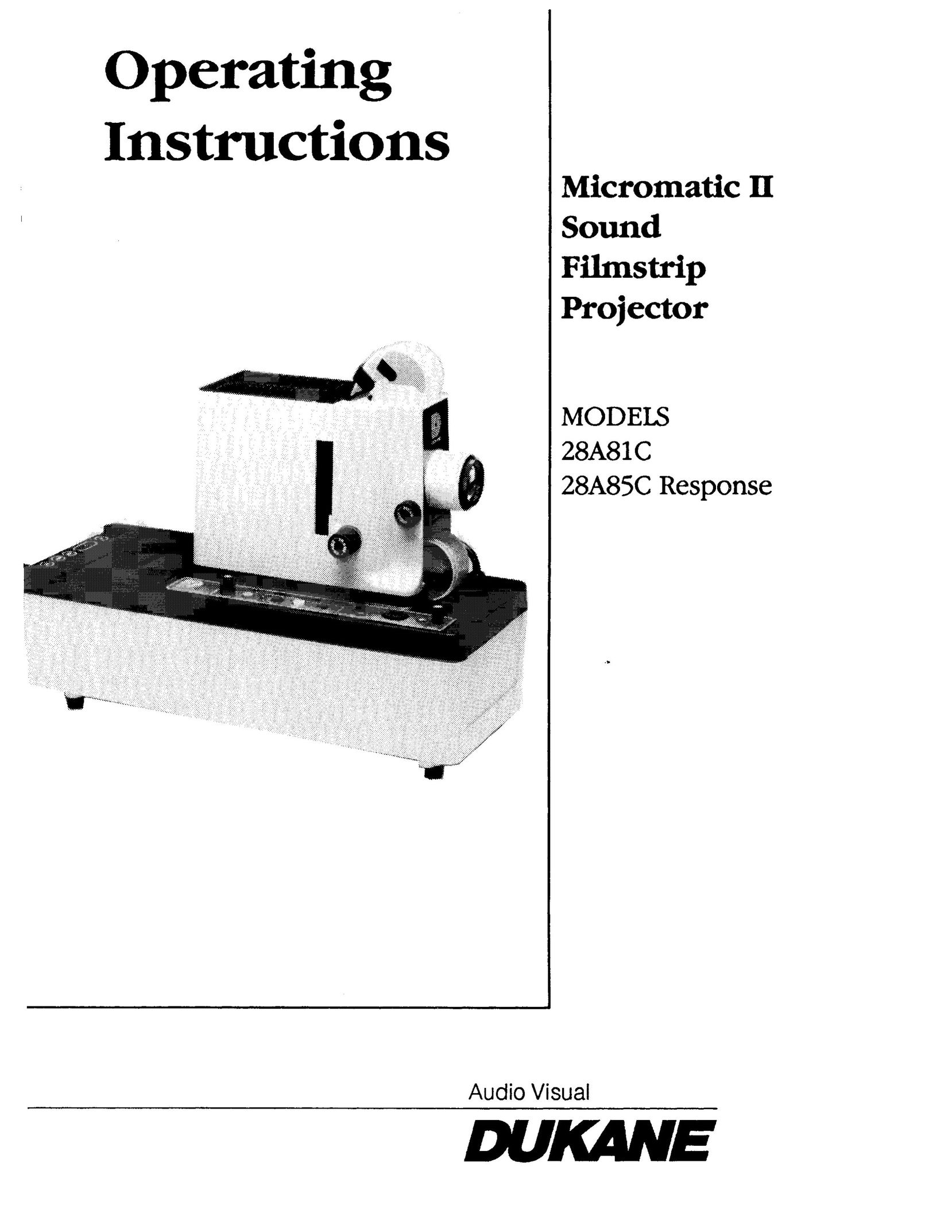 Dukane 28A8SC Projector User Manual