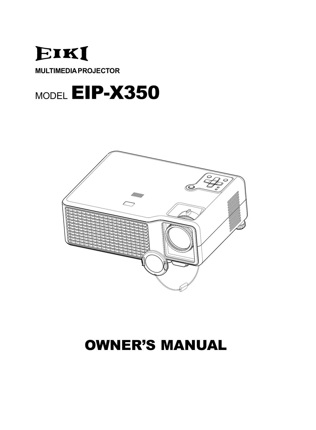 Eiki EIP-X350 Projector User Manual