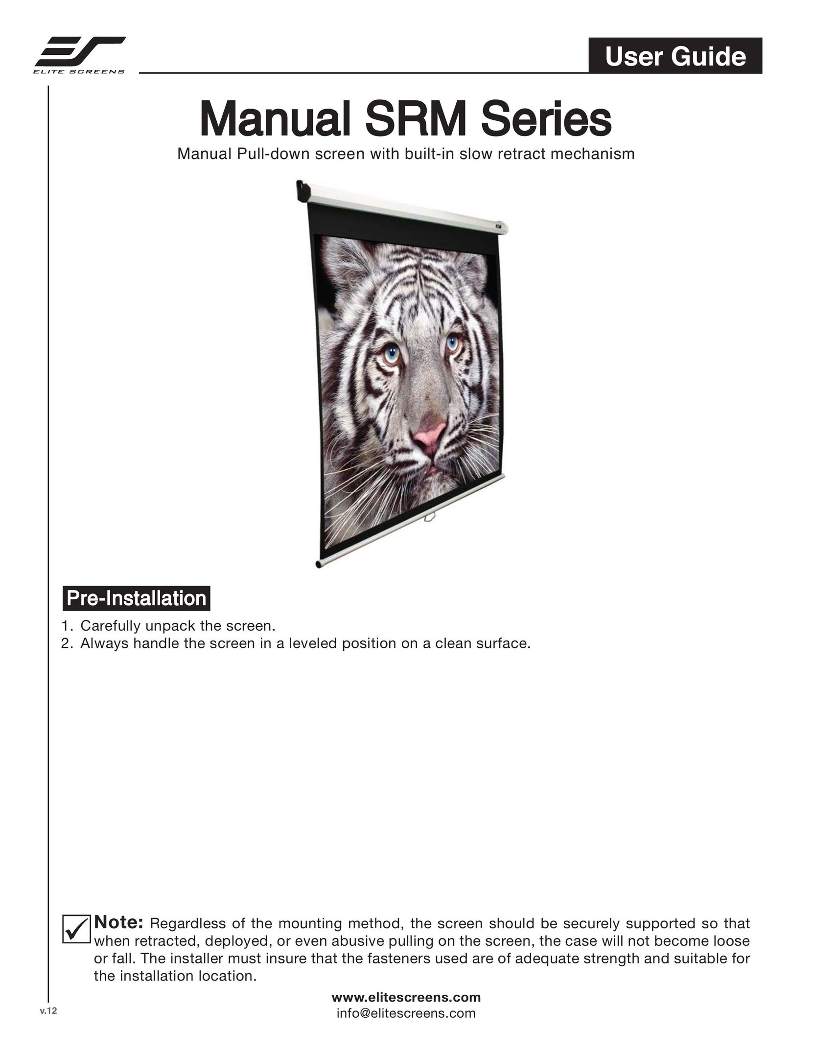 Elite Screens M113NWS1-SRM Projector User Manual