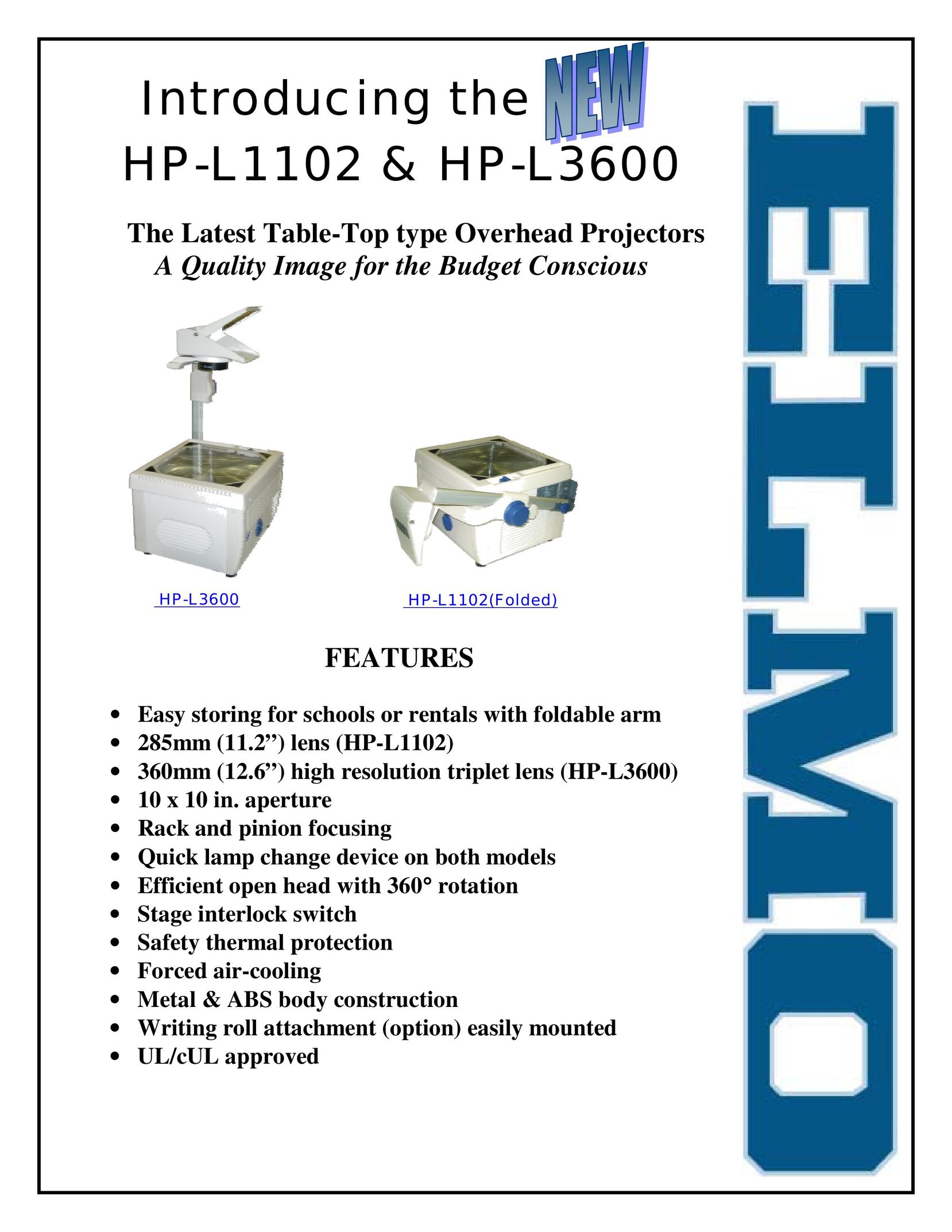 Elmo HP-L1102 Projector User Manual