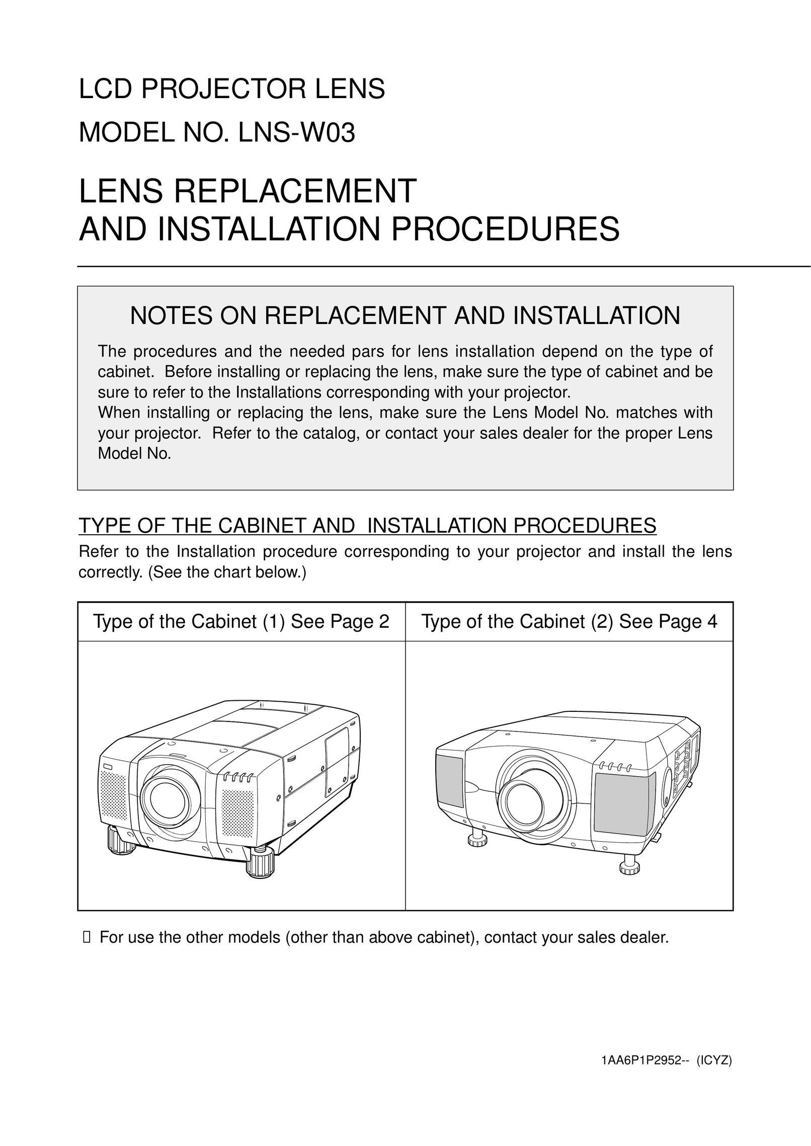Fisher LNS-W03 Projector User Manual