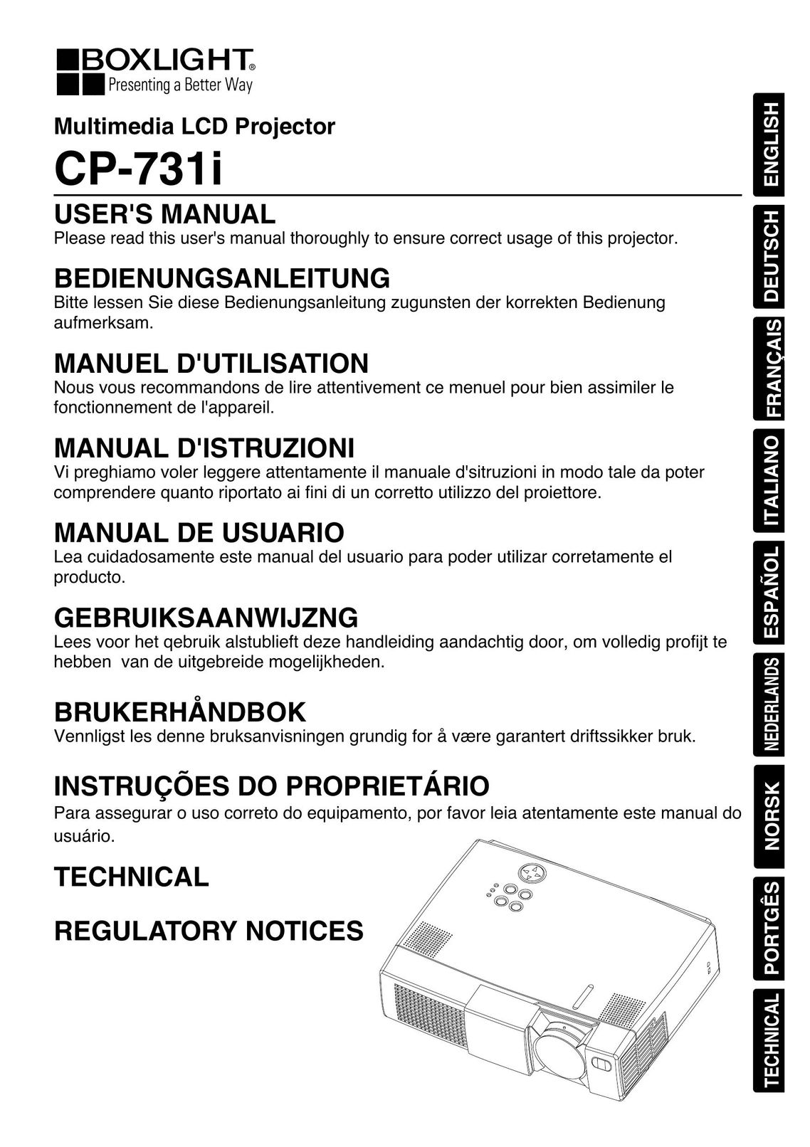 Grundig CP-731i Projector User Manual