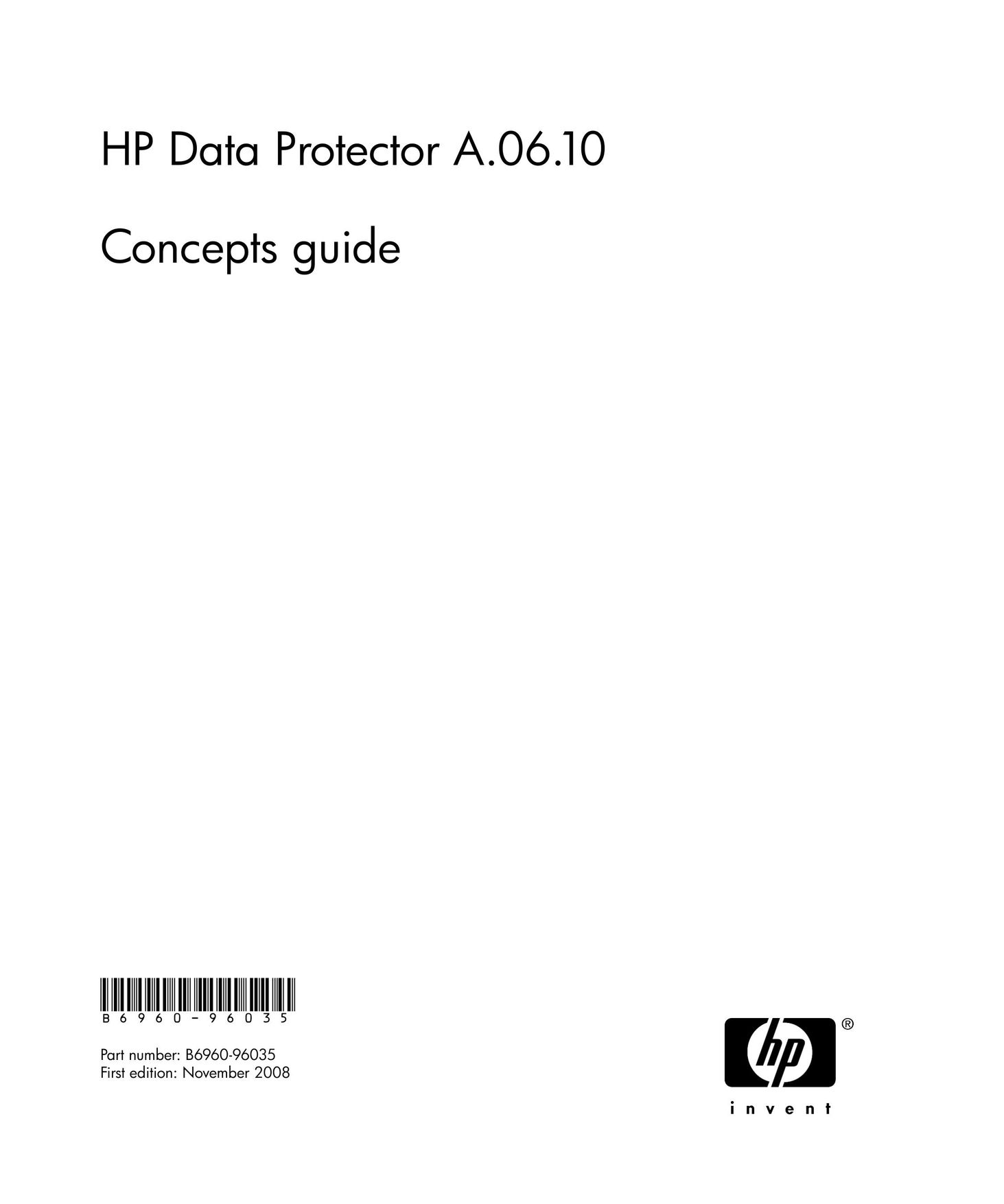 HP (Hewlett-Packard) B6960-96035 Projector User Manual